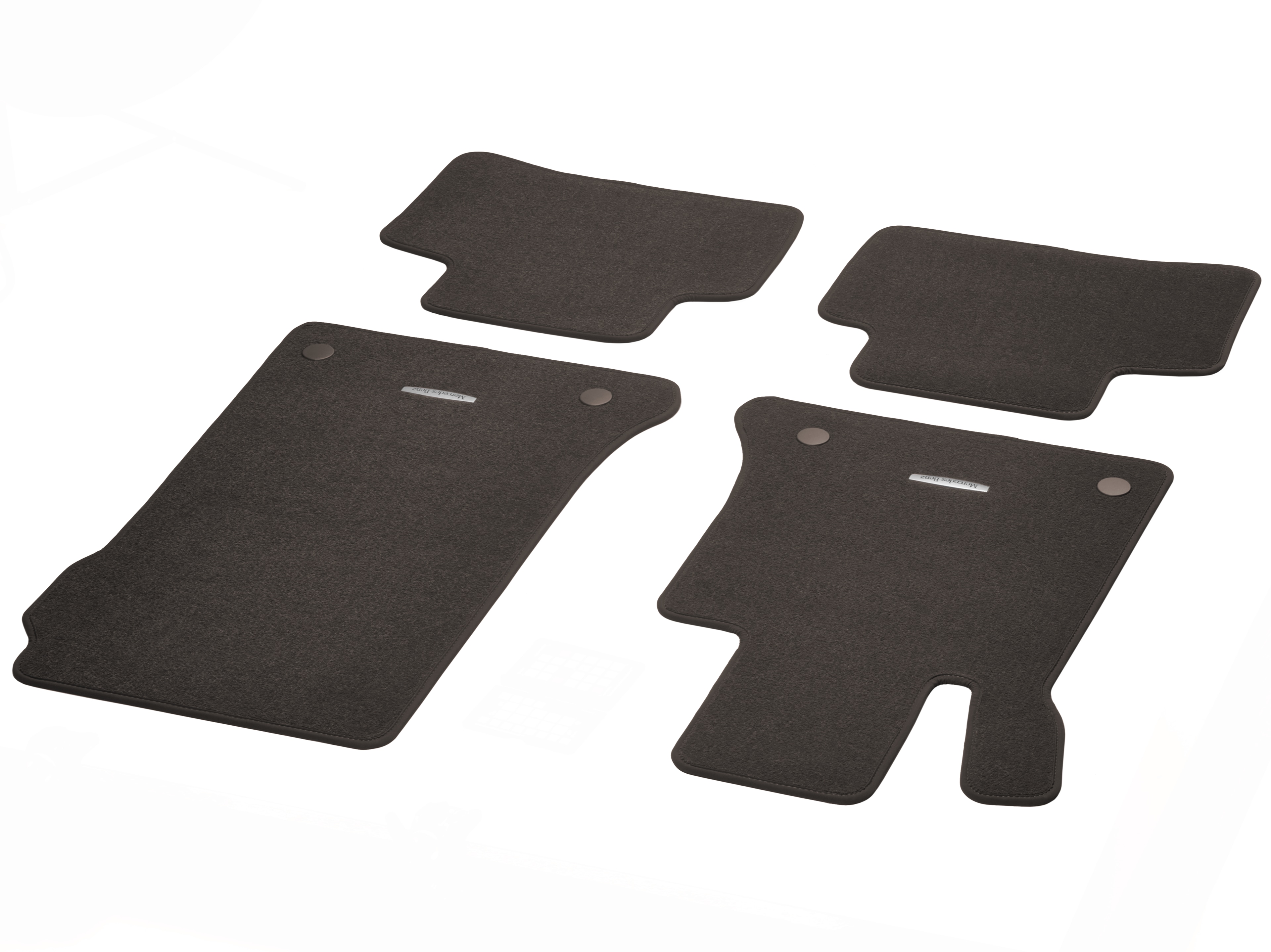 Velour floor mats CLASSIC, Set, Set of 4 - LHD, mocca brown