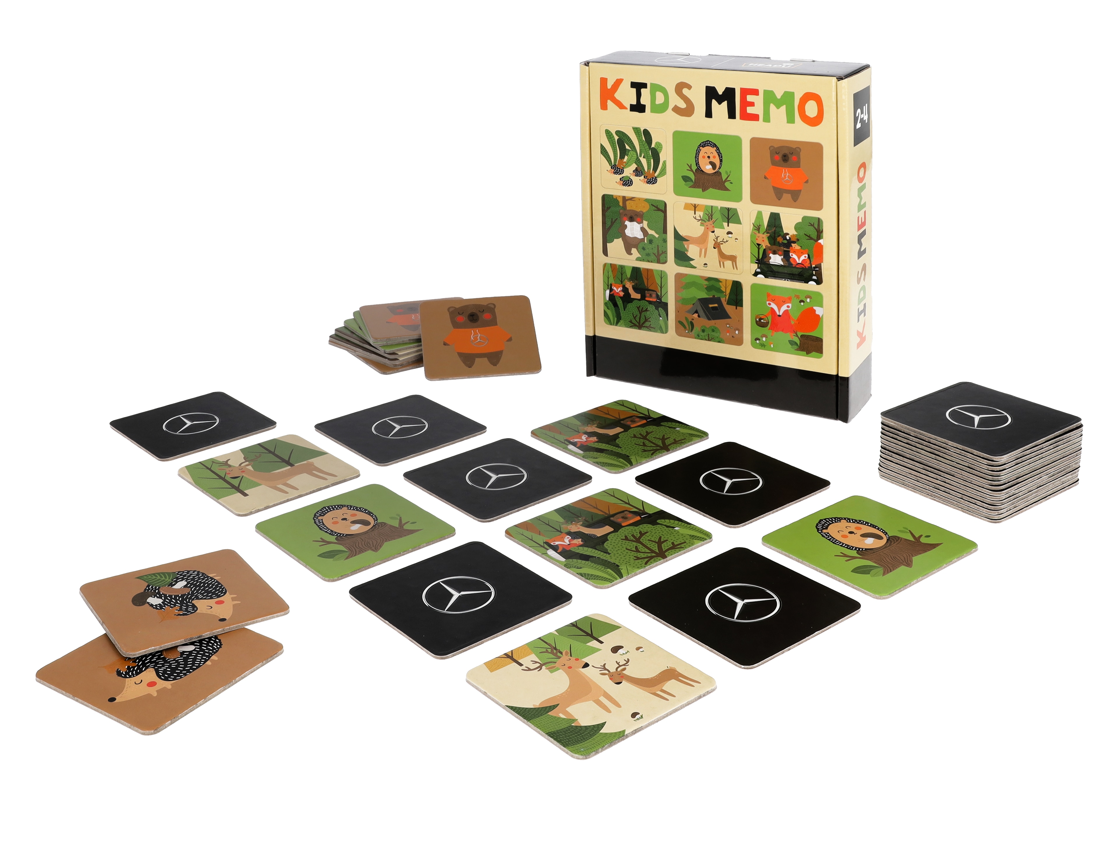 Kids' memory game, Forest - colour-flecked, Cardboard, Headu