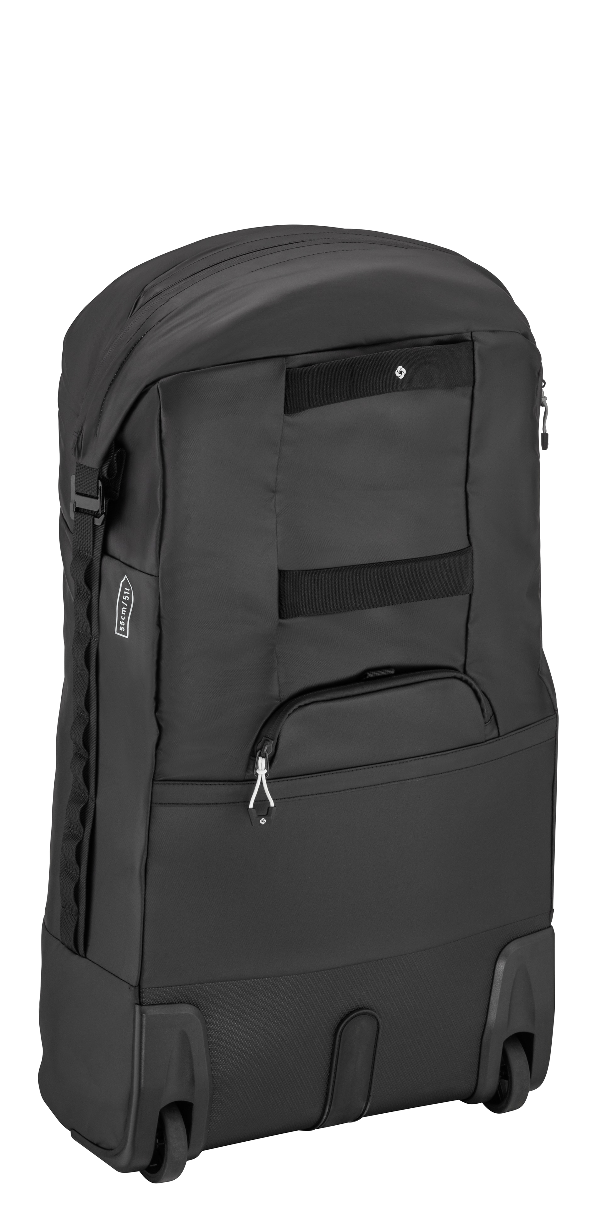 Trolley bag, folding - black, Polyamide (recycled) / Polyester, Samsonite