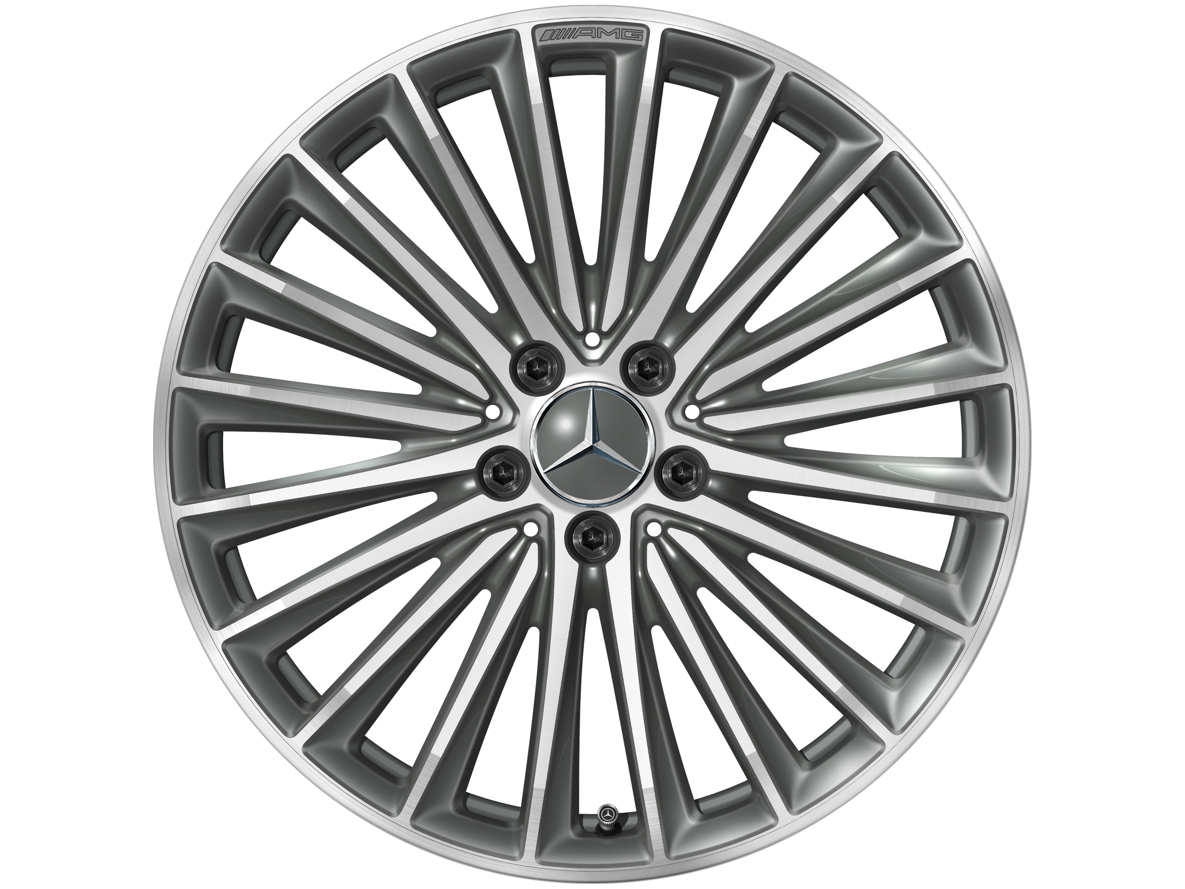AMG multi-spoke wheel, 48.3 cm (19-inch) - 9,5 J x 19 ET 50,5, titanium grey, high-sheen