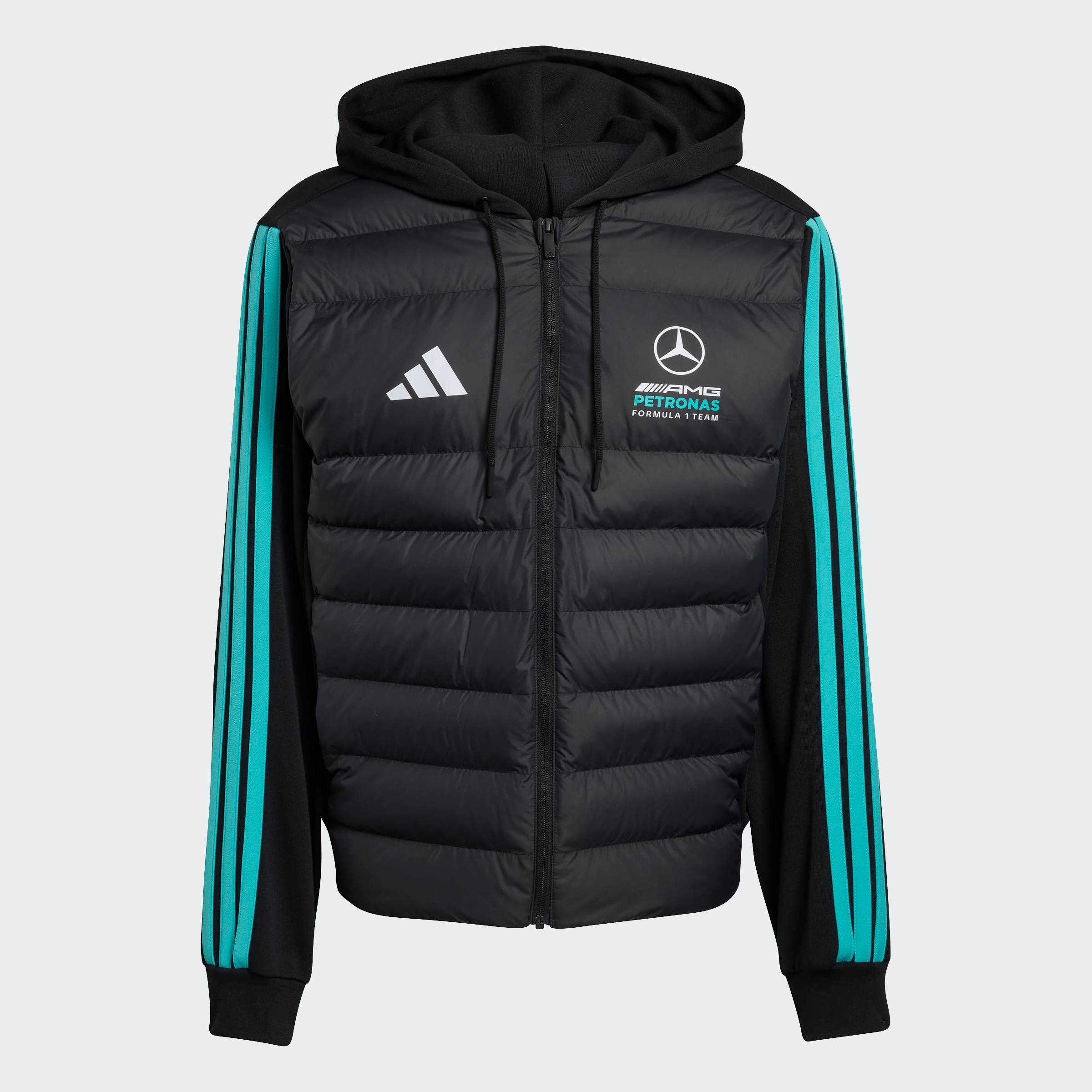 Men's hybrid jacket, Mercedes-AMG F1 - black, XL