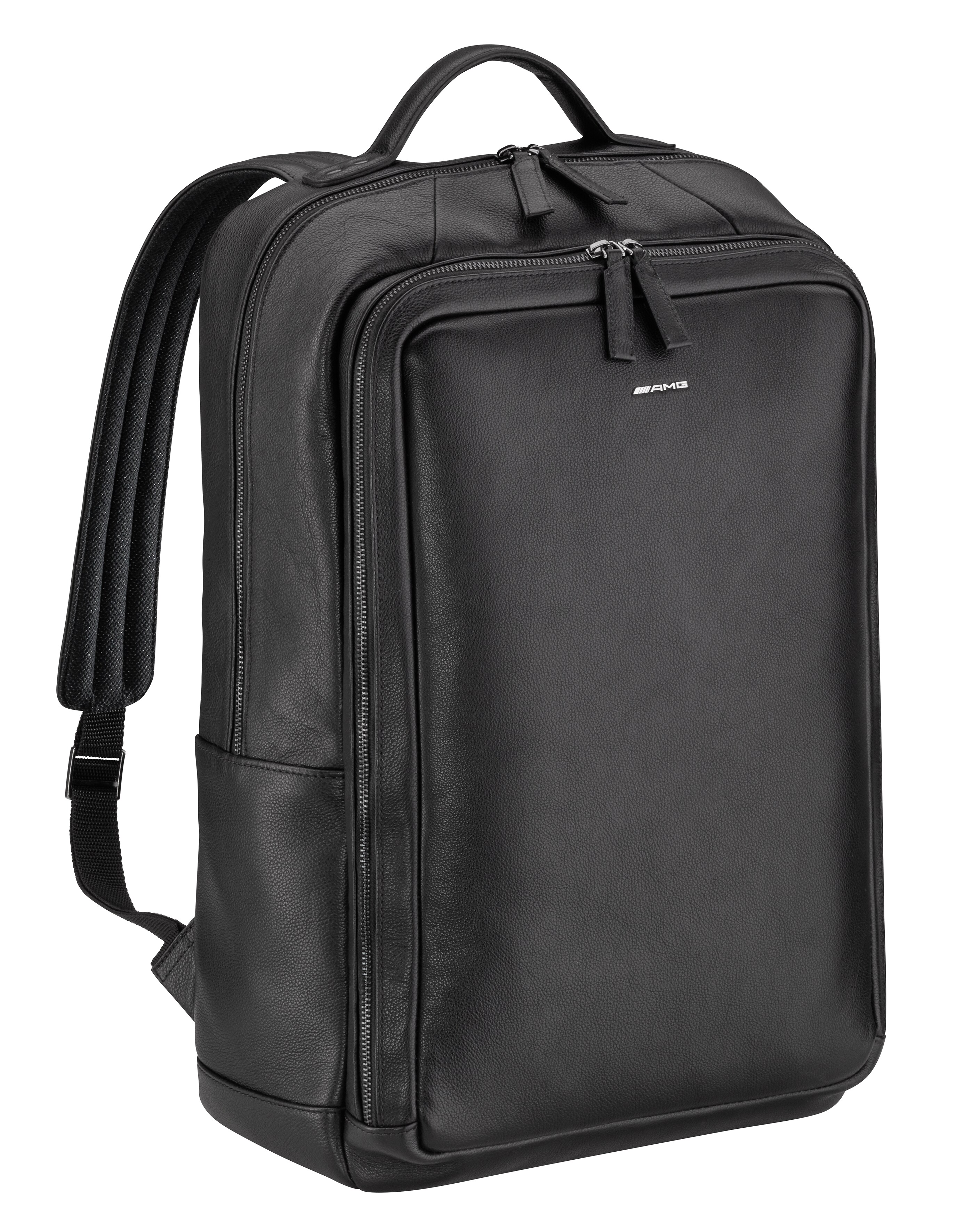 AMG rucksack - black, Leather / Polyester