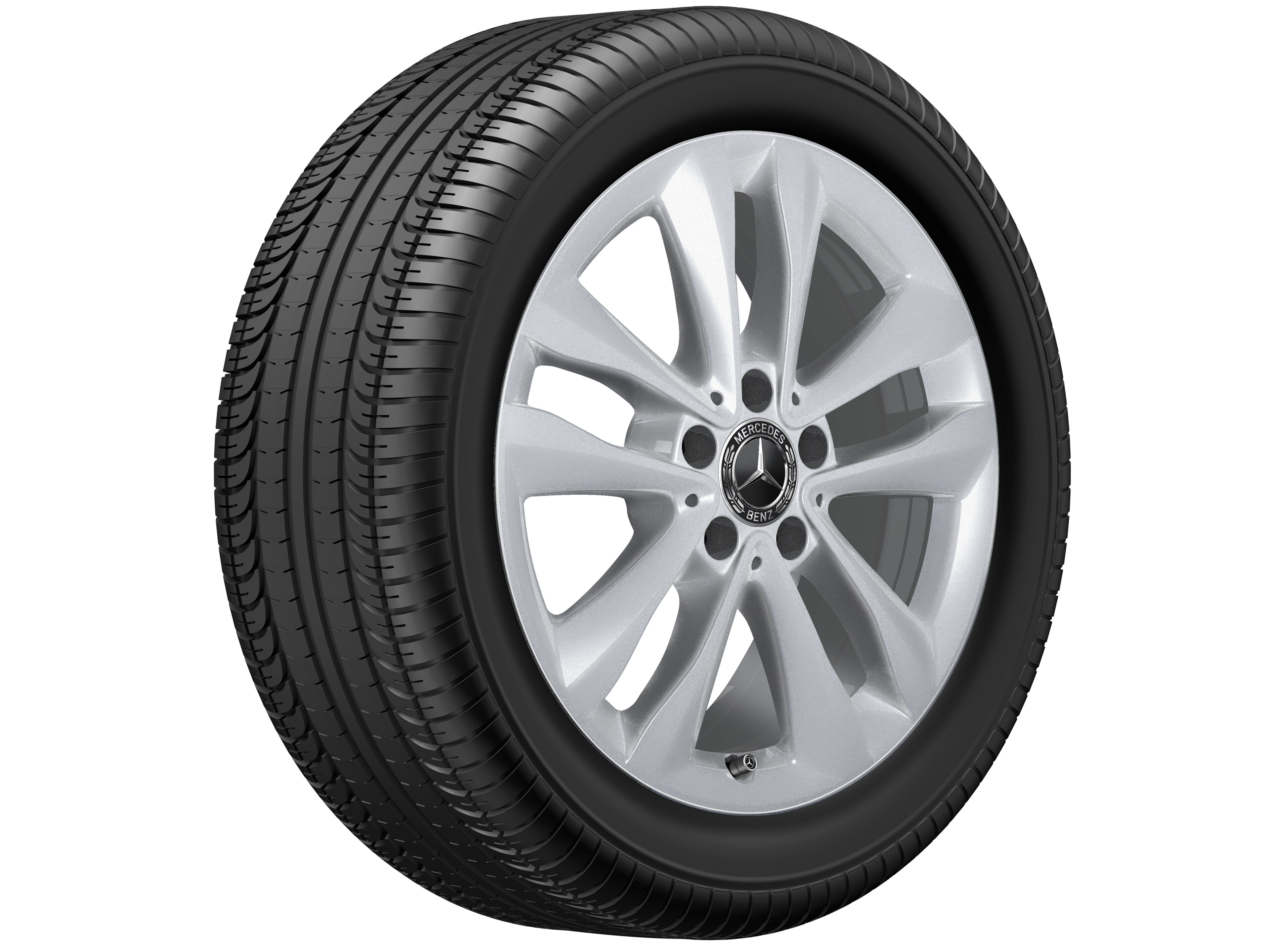 5-twin-spoke wheel, 43.2 cm (17-inch) - 7 J x 17 ET 48,5, vanadium silver, painted