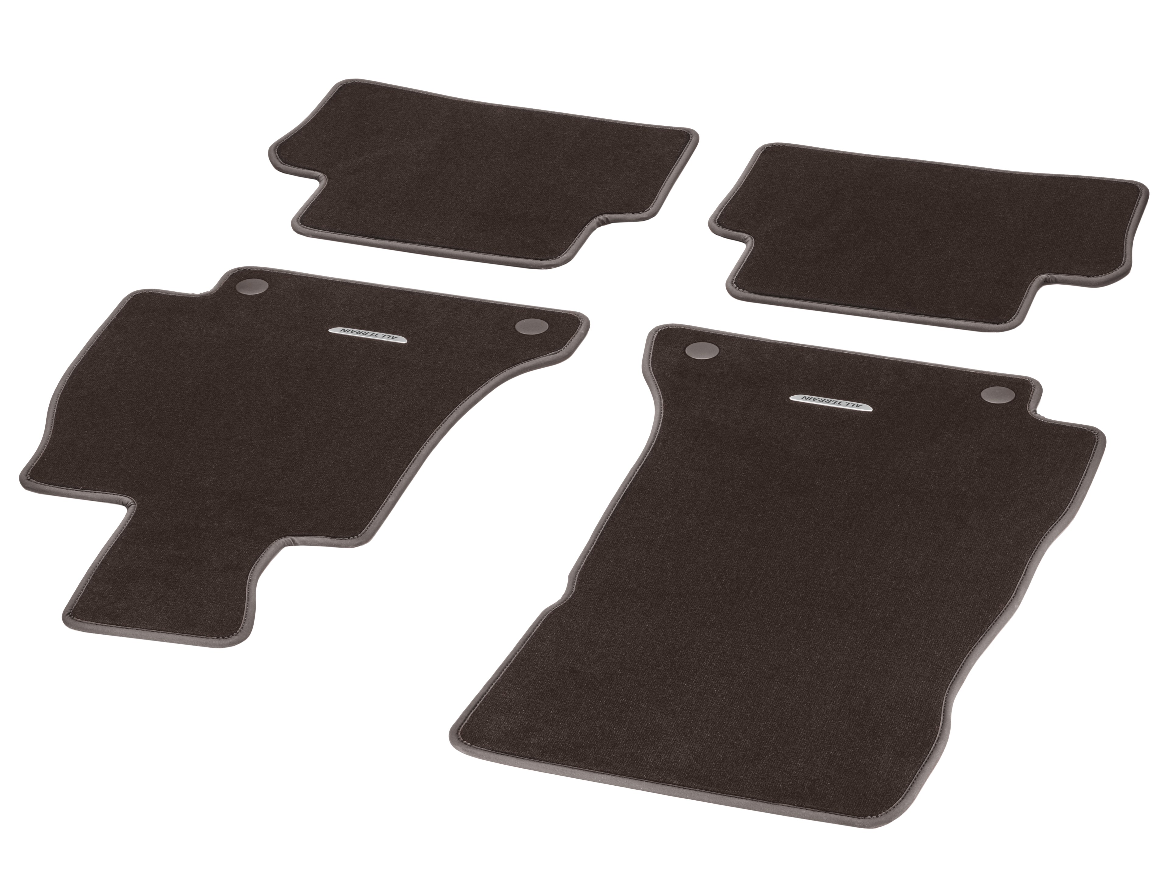 Velour floor mats CLASSIC, Set, Set of 4, All-Terrain - RHD, espresso brown