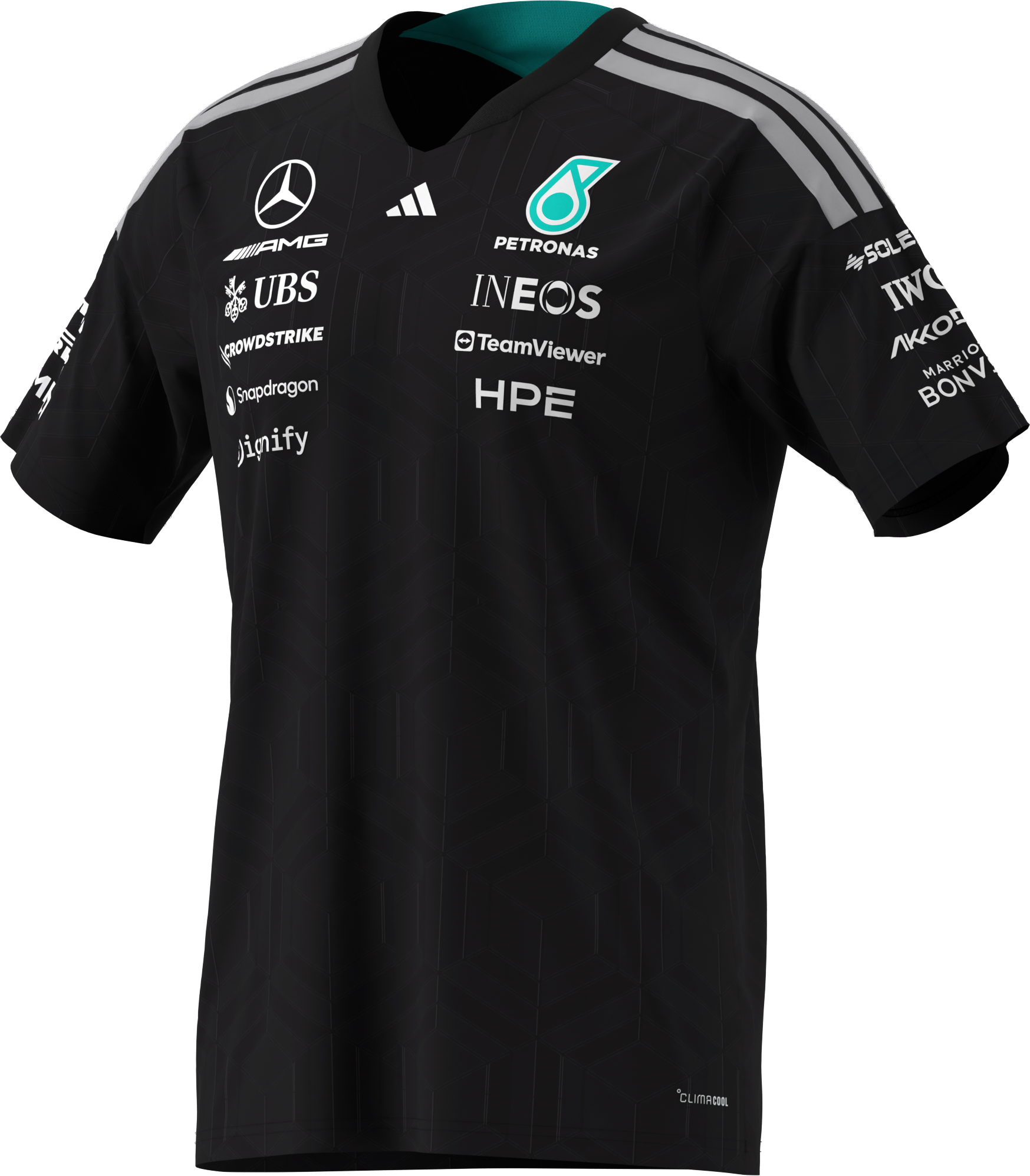 Men's T-shirt, Driver, Mercedes-AMG F1 - black, S