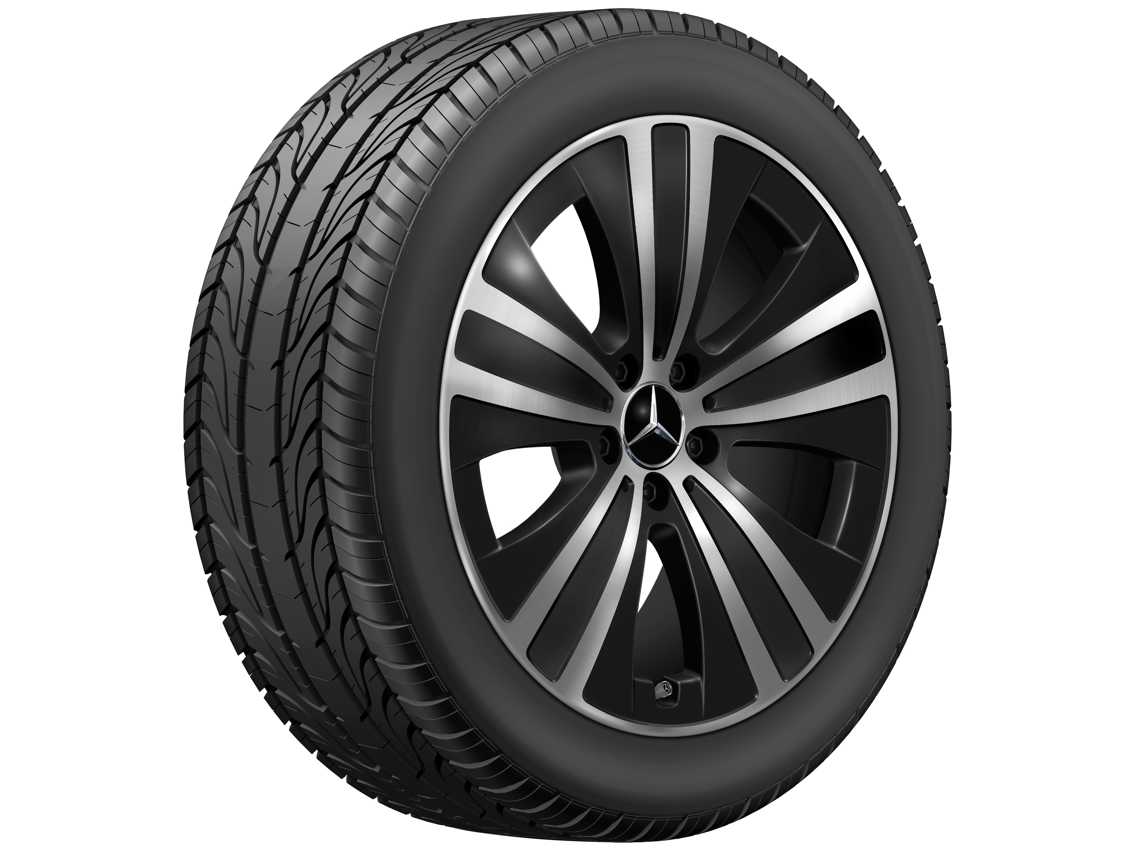 5-spoke wheel, 48.3 cm (19-inch) - 8,5 J x 19 ET 47,5, black, high-sheen