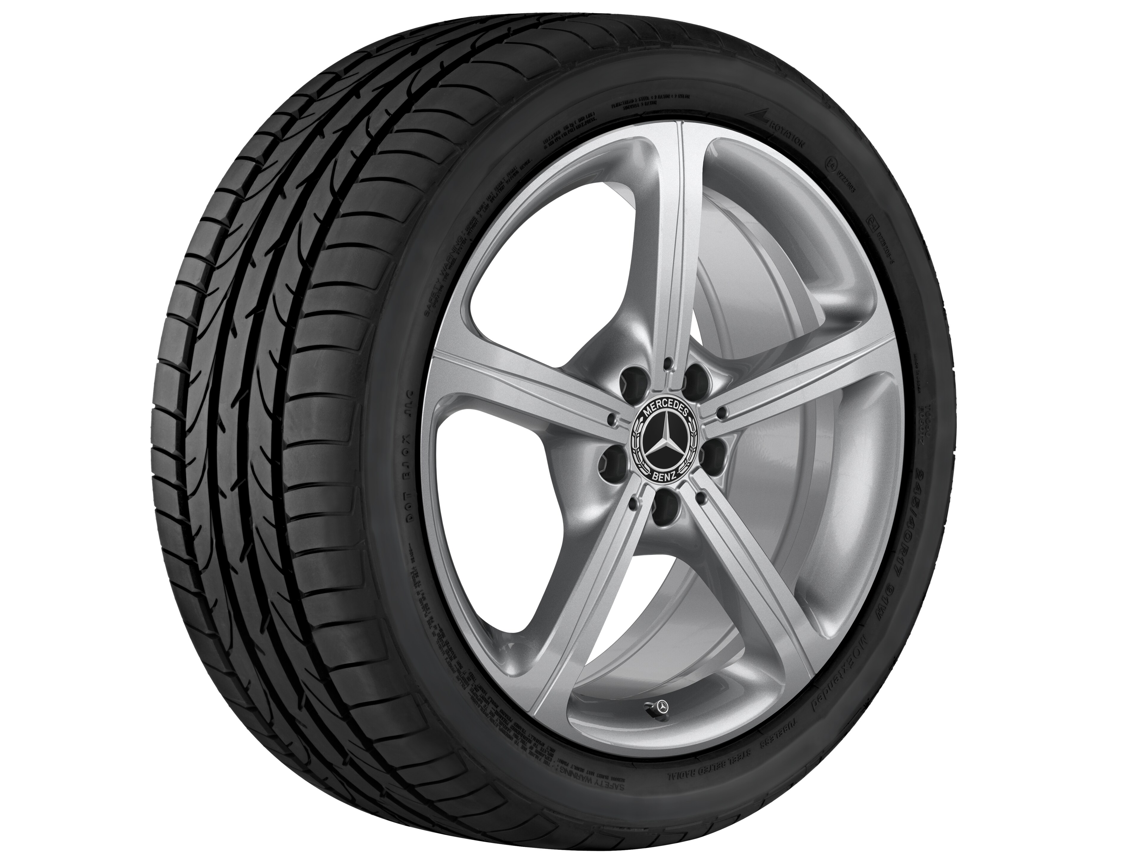 5-spoke wheel, 48.3 cm (19-inch) - 9 J x 19 ET 33, vanadium silver