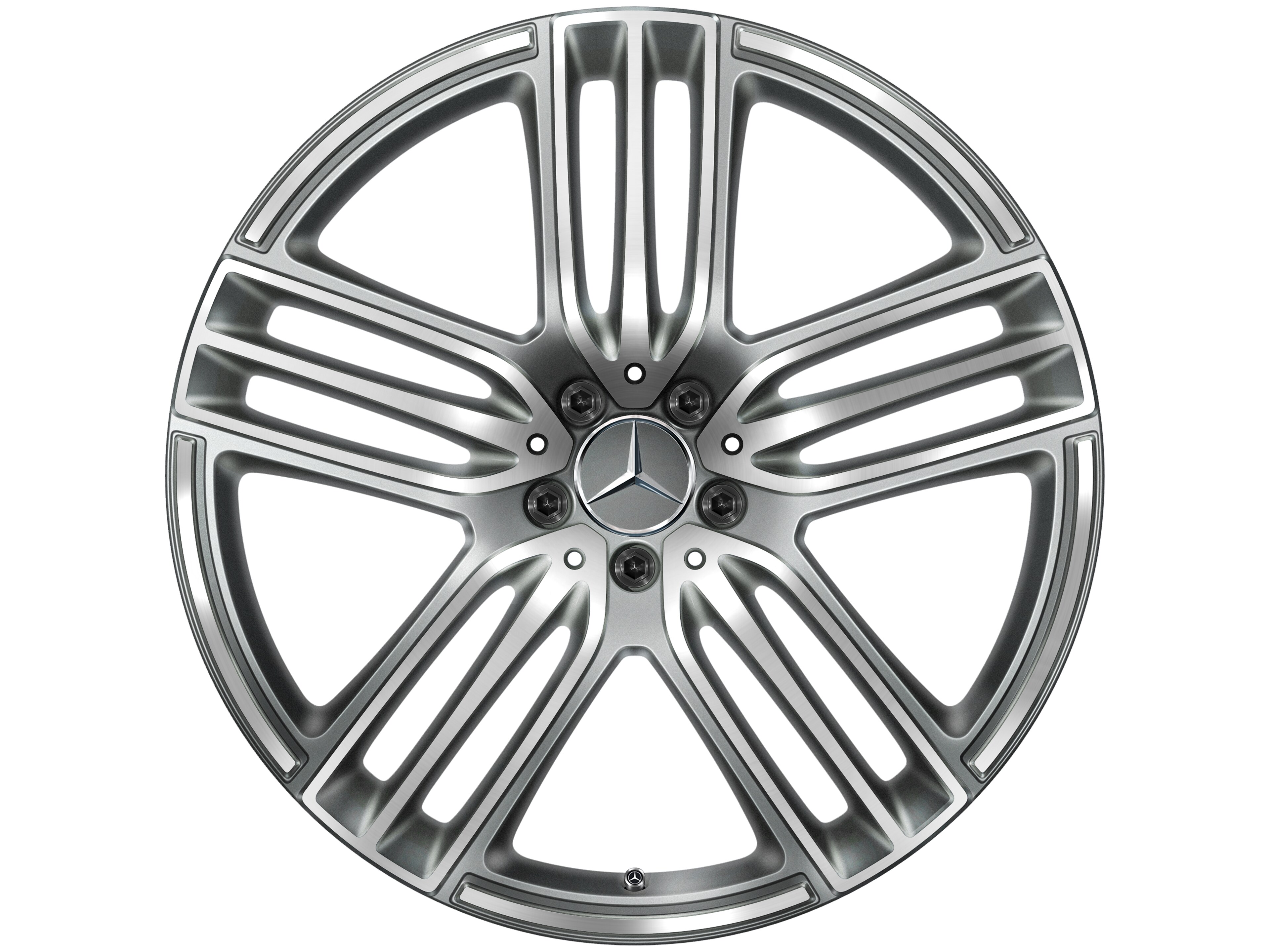 5-triple-spoke wheel, 53.3 cm (21-inch), High-sheen finish - 11 J x 21 ET 55, himalaya grey, high-sheen