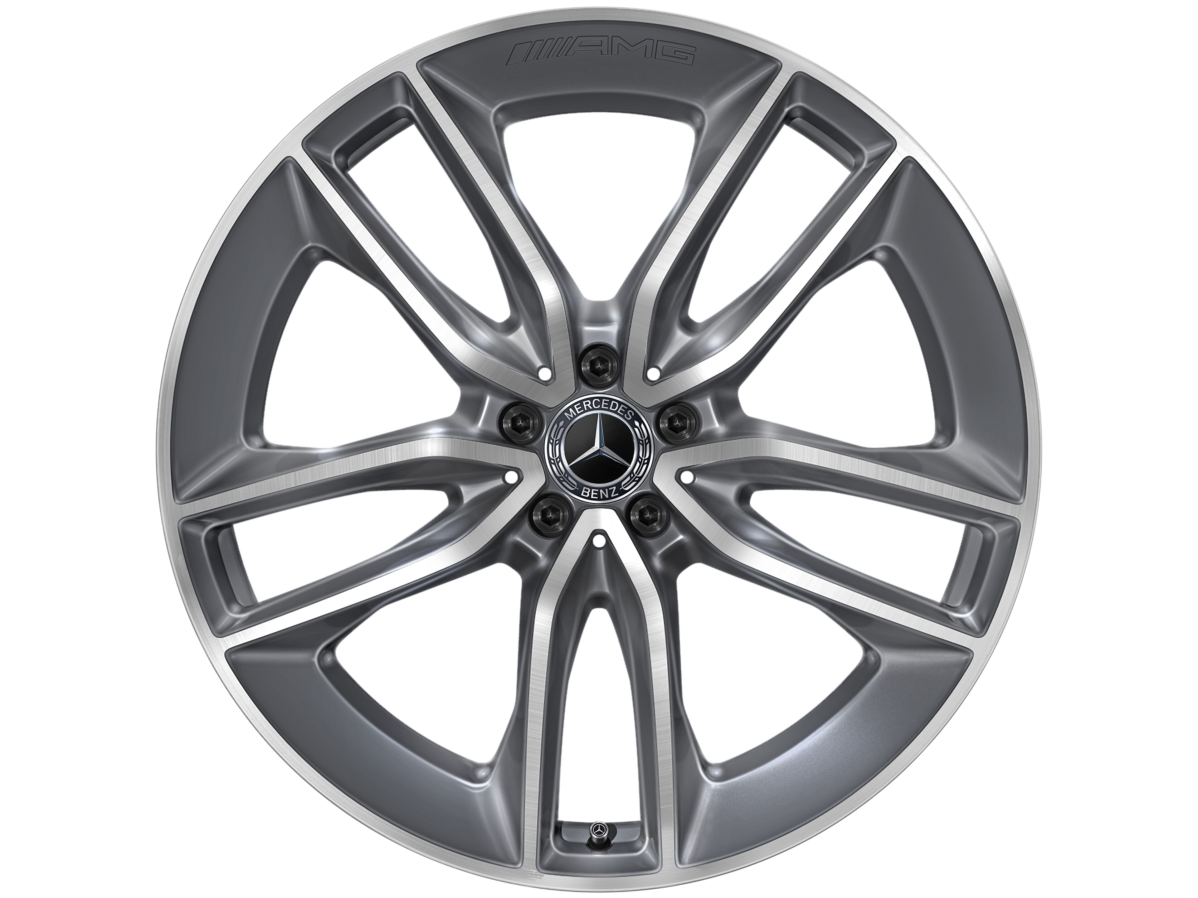 AMG 5-twin-spoke wheel, 55.9 cm (22-inch) - 11 J x 22 ET 50, tremolite metallic, high-sheen