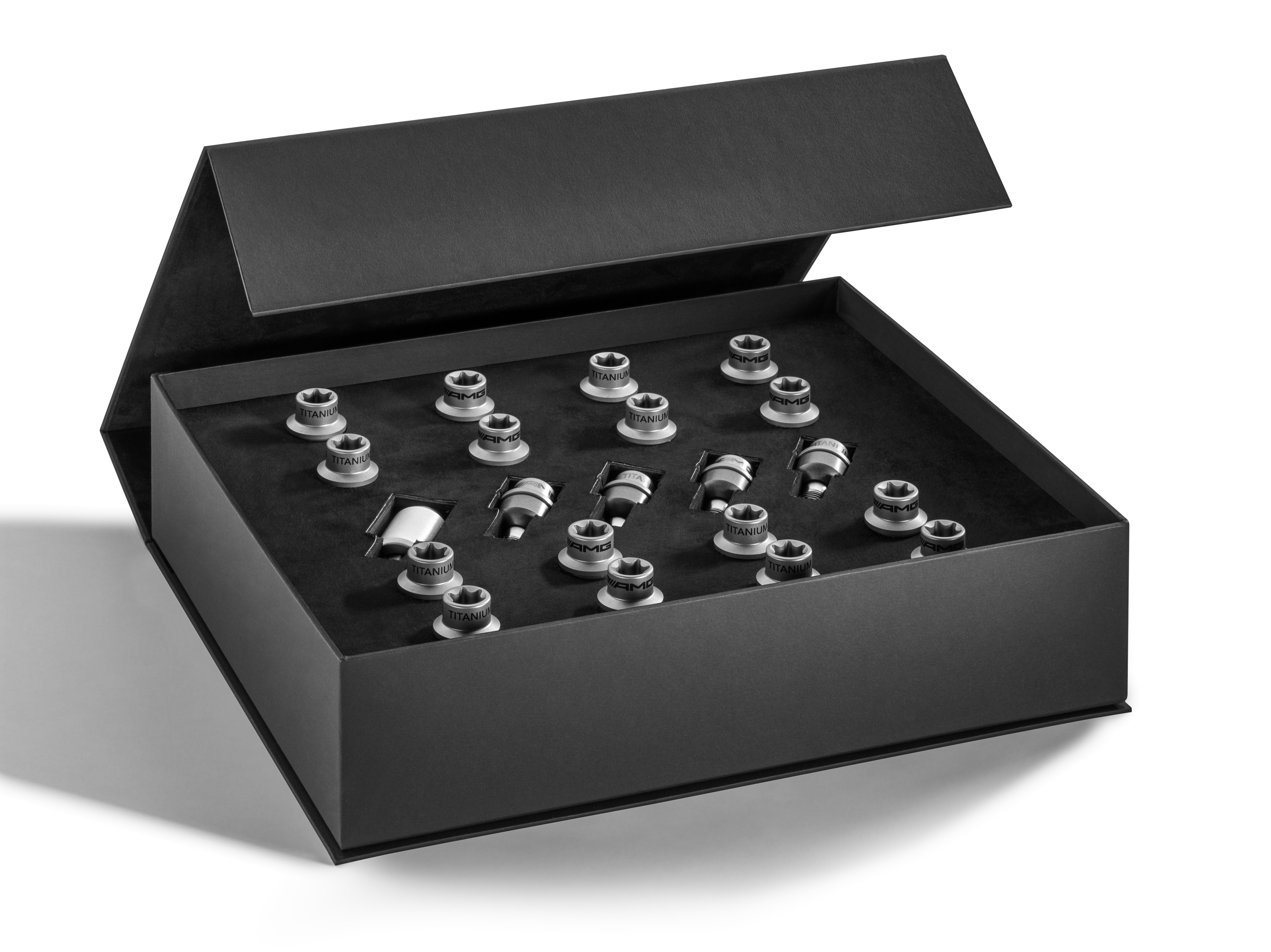 AMG wheel studs, Optimised weight - titanium grey, Titanium