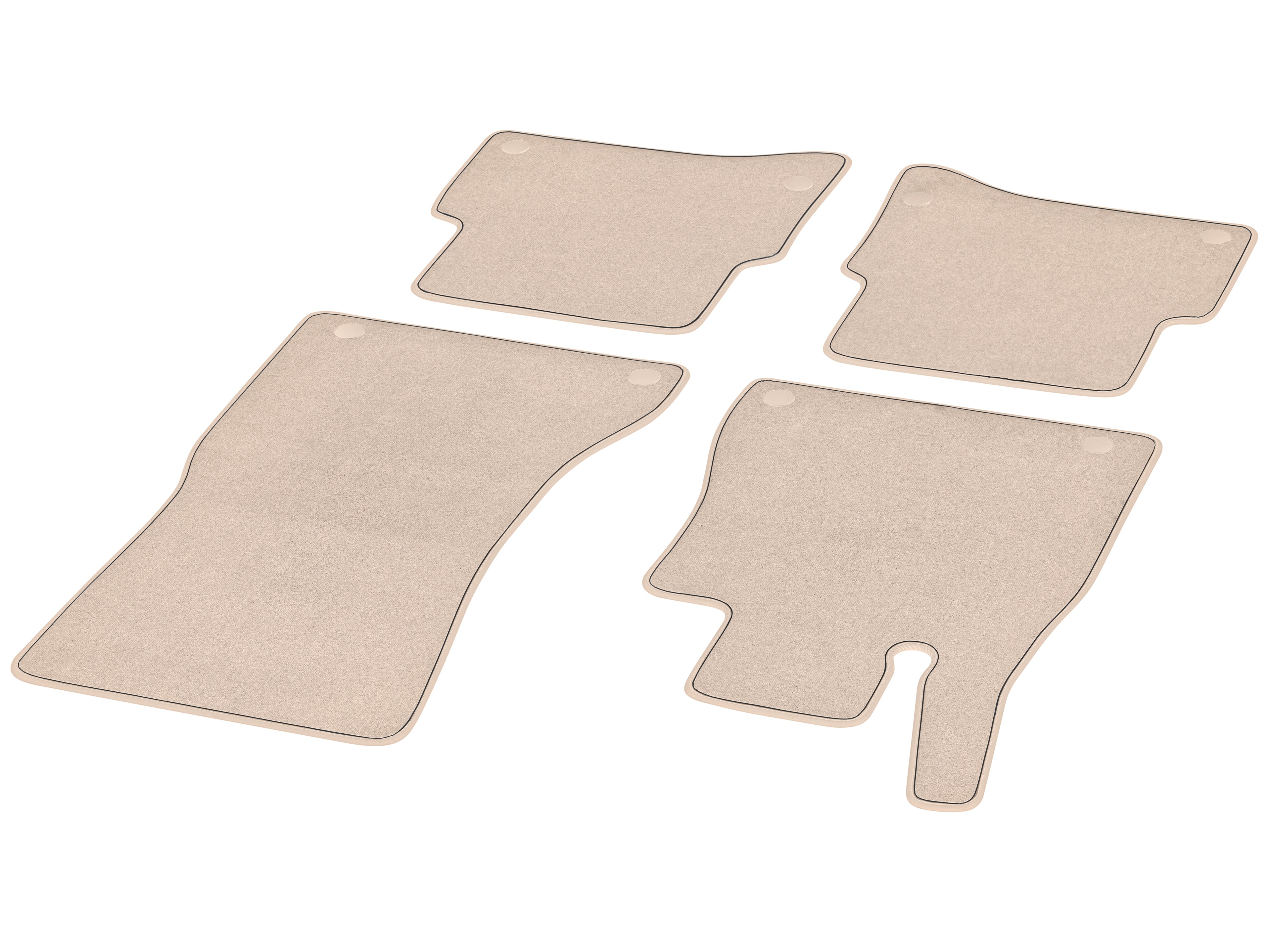 Velour floor mats Set, Set of 4, P34 Exclusive package - RHD, macchiato beige / magma grey
