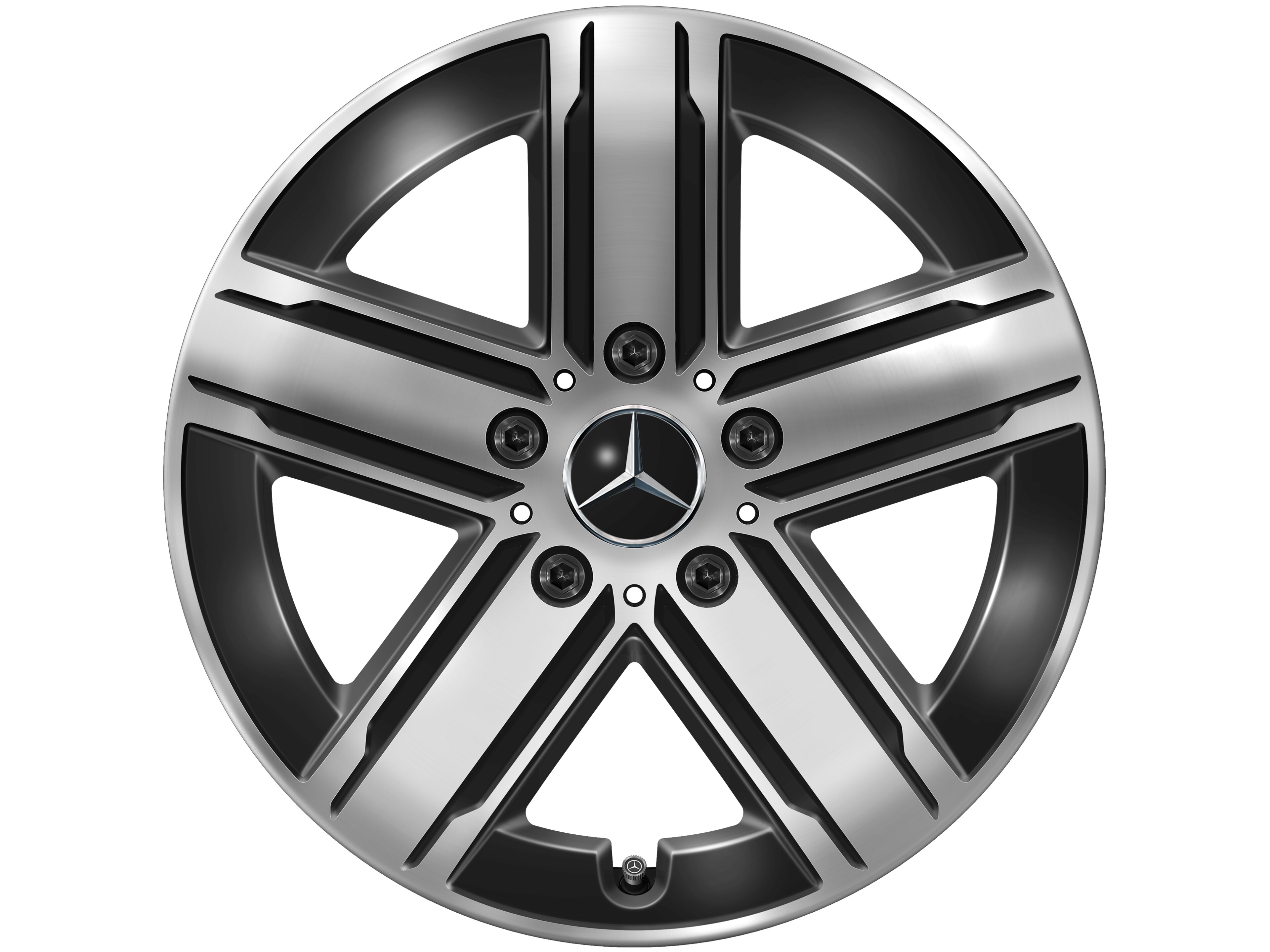 5-twin-spoke wheel - 7,5 J x 18 ET 43, black, high-sheen