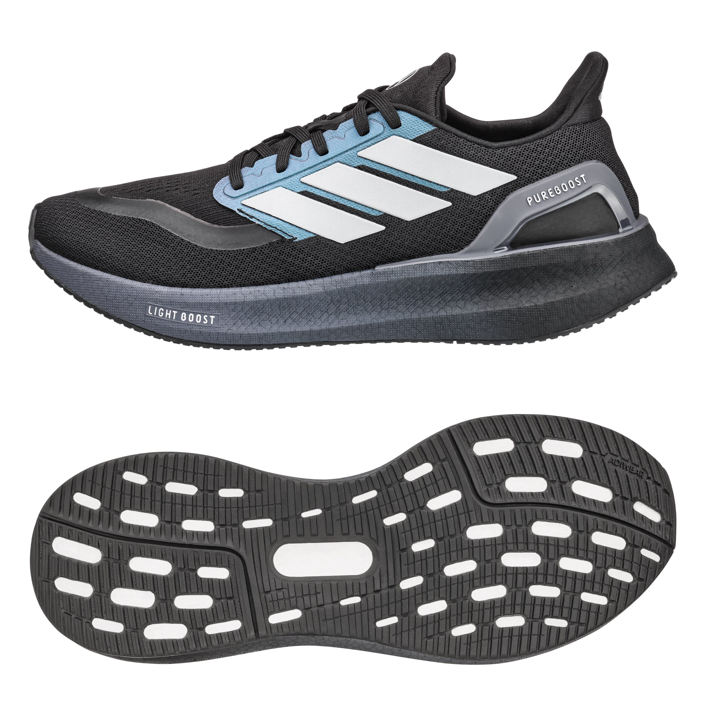 Running shoes, Pureboost 5 - black / dark grey, 6.5, adidas