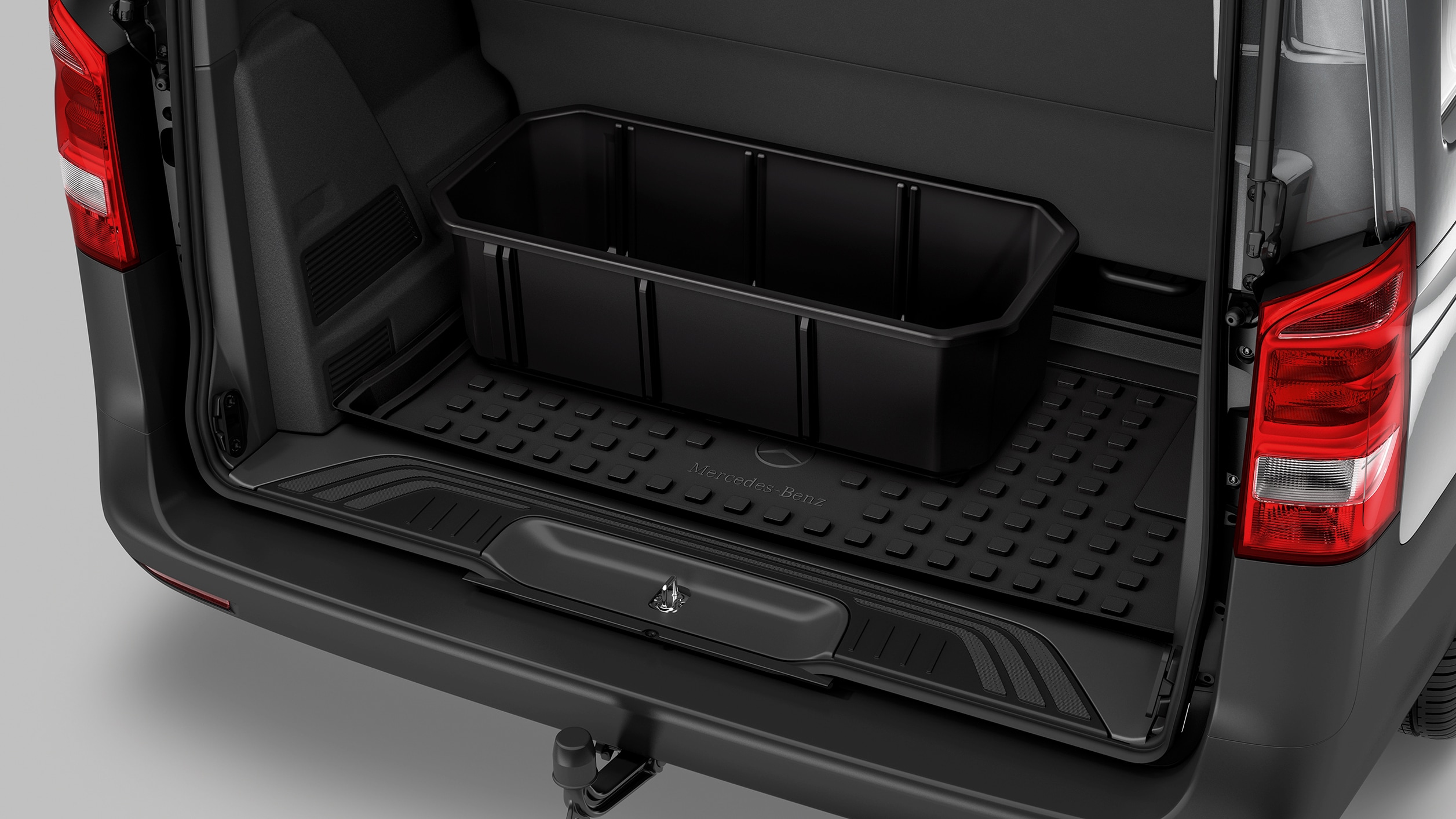 Luggage compartment tub, flat - black, Polypropylene, LHD/RHD