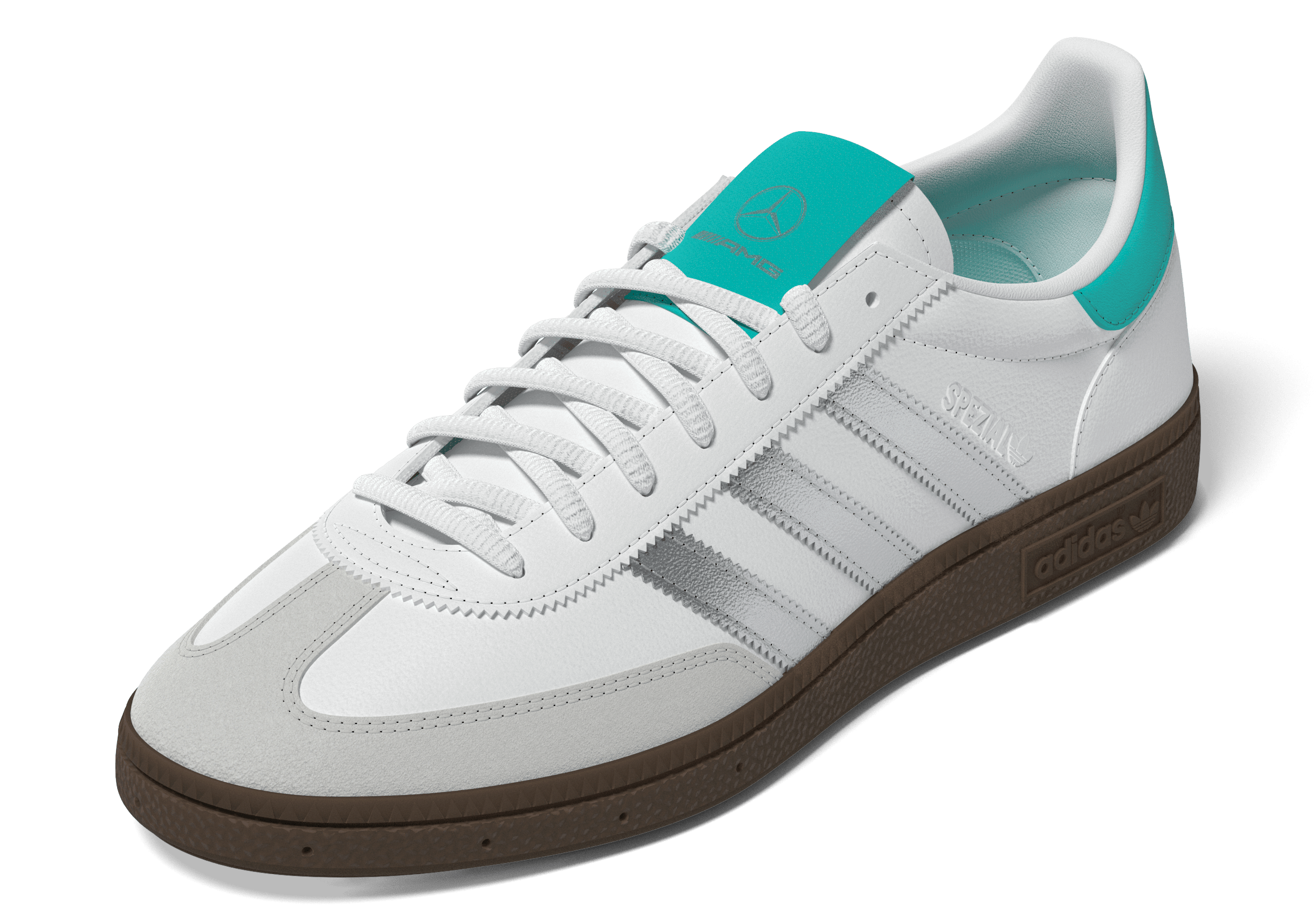Sneakers, Handball Spezial, Mercedes-AMG F1 - white / silver-coloured, 9, adidas