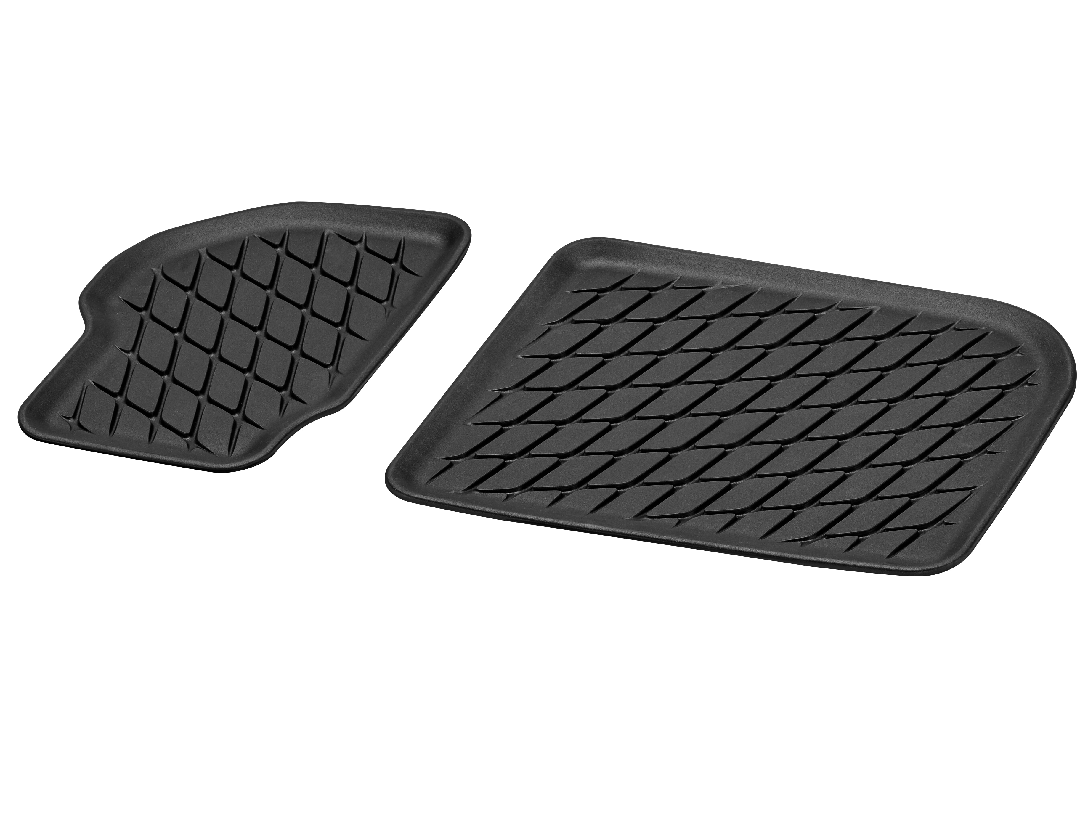 All-season floor mats Dynamic Squares, 3rd row of seats, Set of 2 - LHD/RHD, black