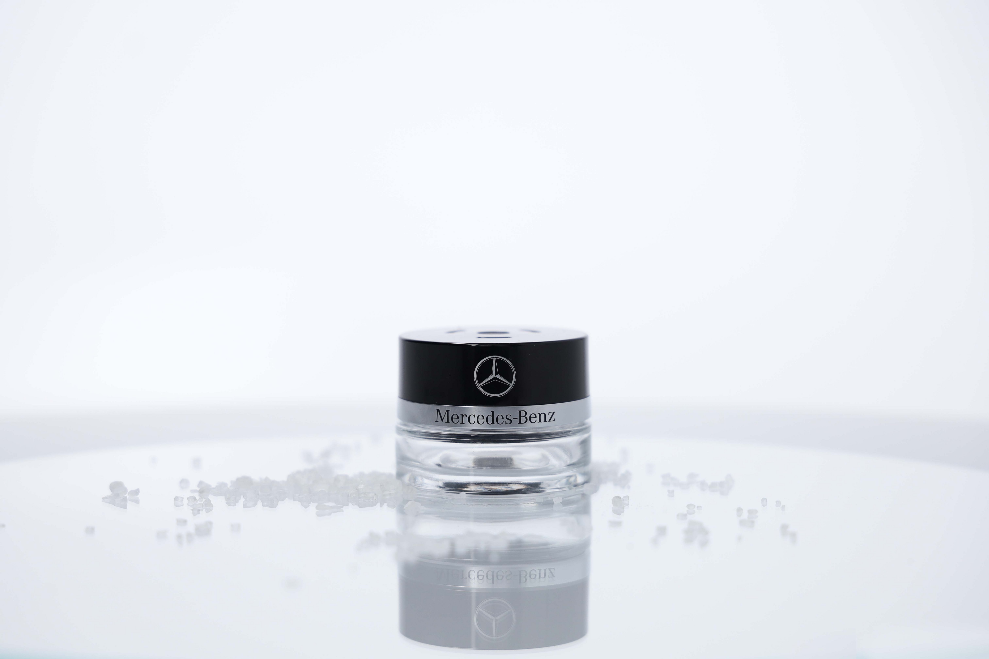 Flacon, empty - transparent / black, Glass, 15 ml
