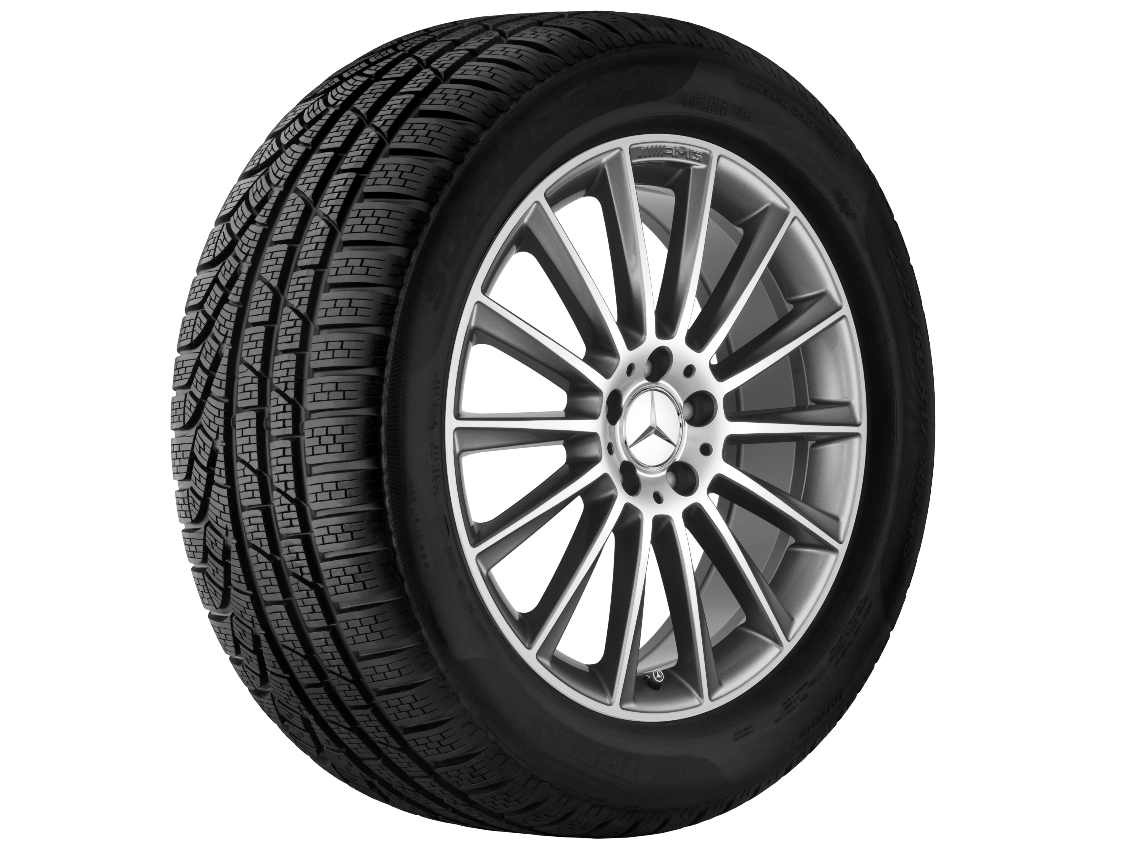 AMG multi-spoke wheel, 50.8 cm (20-inch), High-sheen finish - 8 J x 20 ET 33, himalaya grey, high-sheen