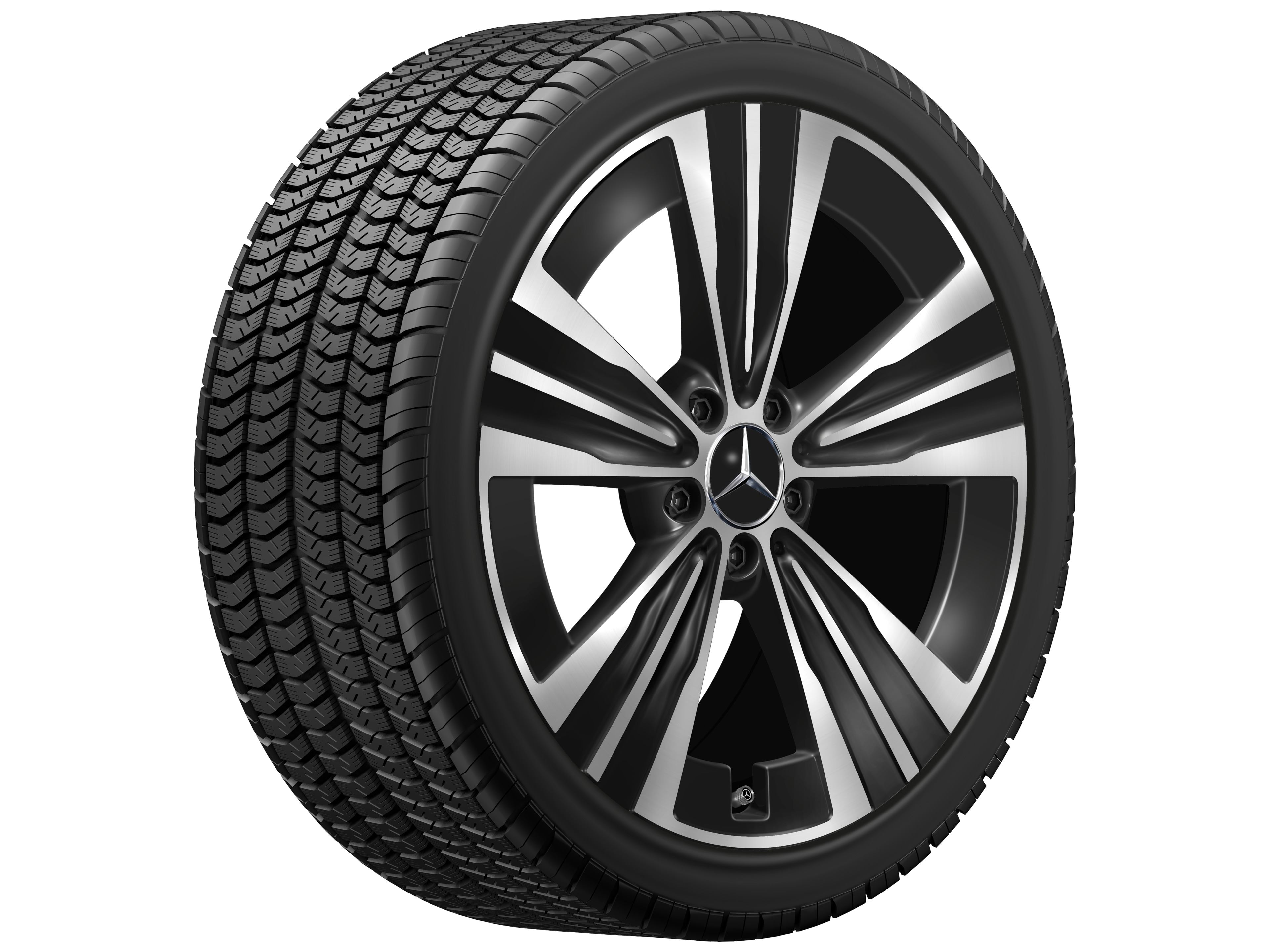 5-hole wheel, Aero, 48.3 cm (19-inch) - 7,5 J x 19 ET 48,4, black, high-sheen