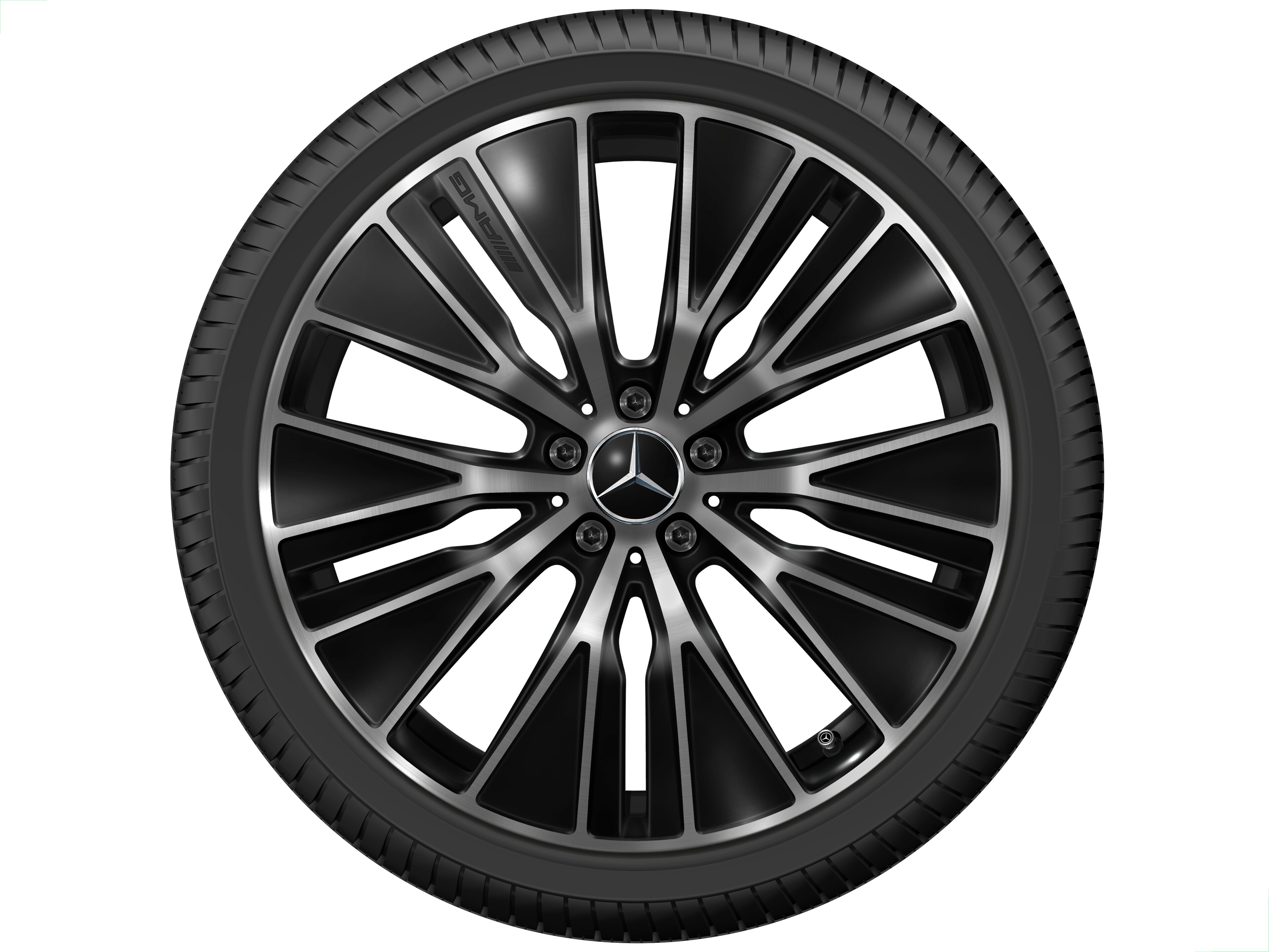 AMG light-alloy wheel, in Y-spoke design, 53.3 cm (21-inch), aerodynamically optimized - 9,5 J x 21 ET 58,2, black, high-sheen