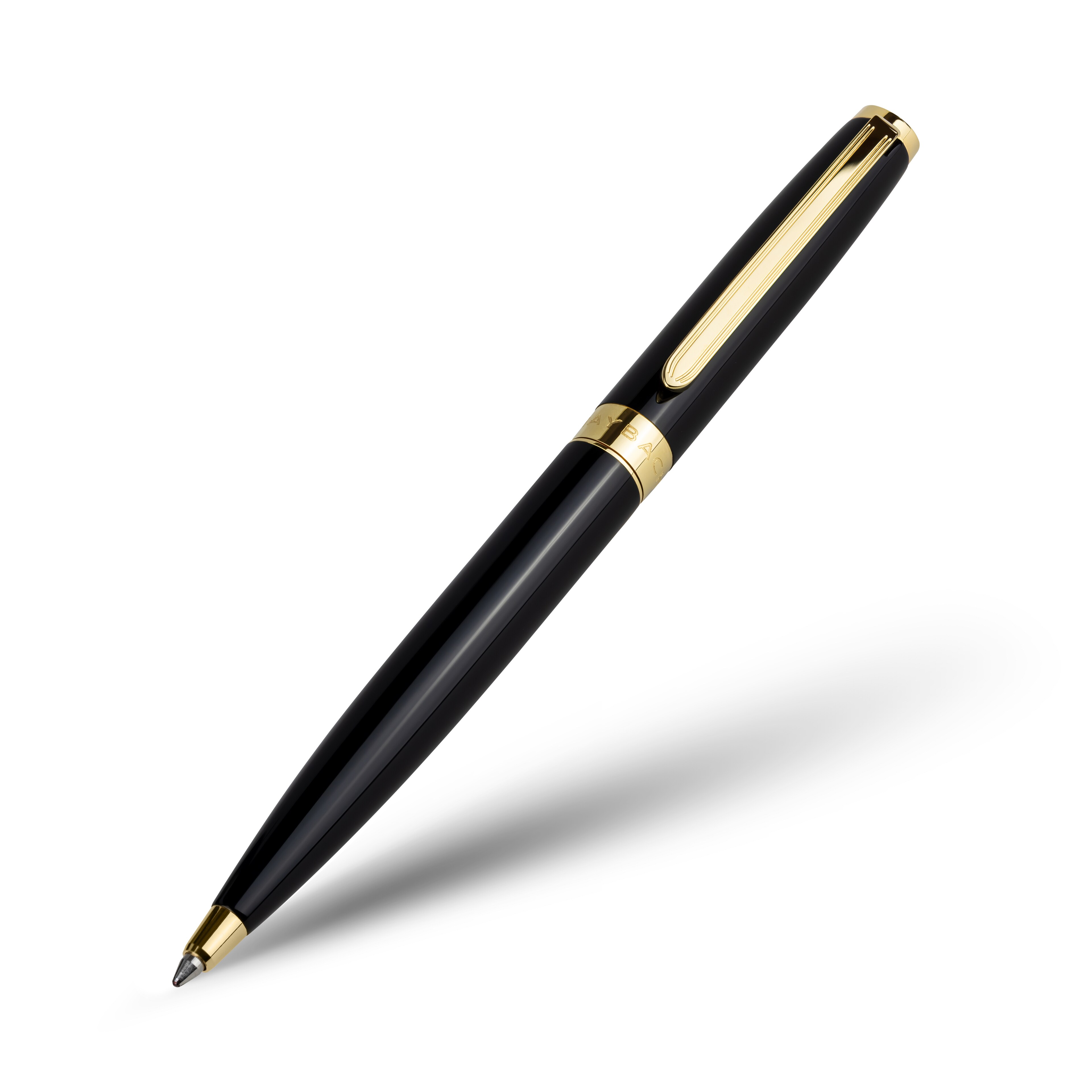 Ballpoint pen, Mercedes-Maybach - black / gold-coloured, Brass, glossy
