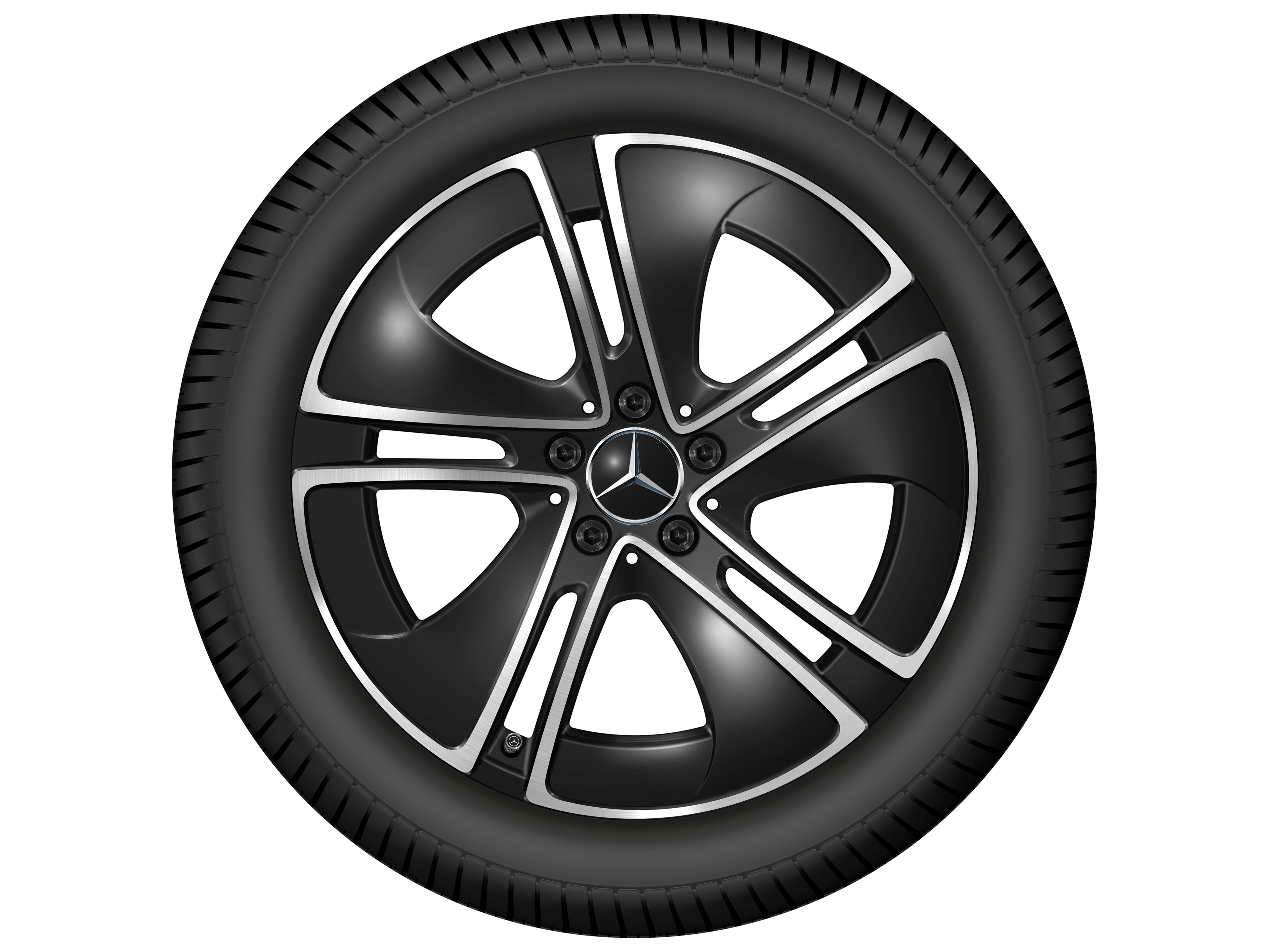 5-spoke wheel, Aero, 48.3 cm (19-inch) - 8 J x 19 ET 45,1, black, high-sheen