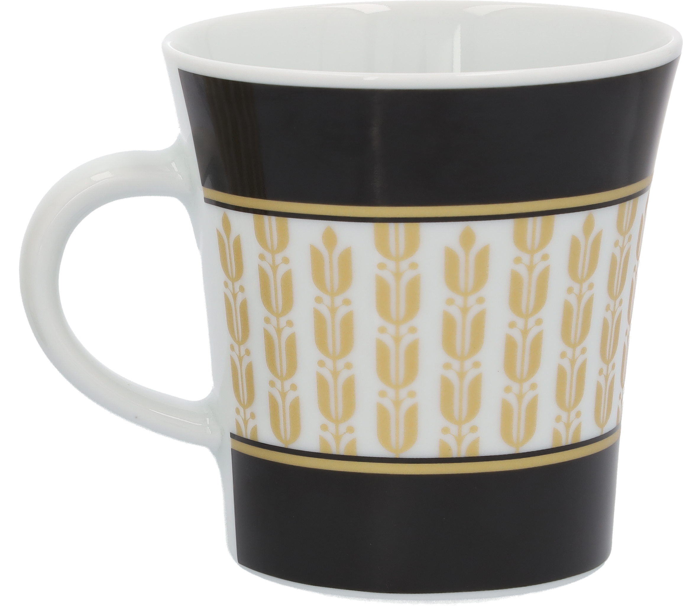 Coffee mug - black / white / gold-coloured, Porcelain, 300 ml, Kahla