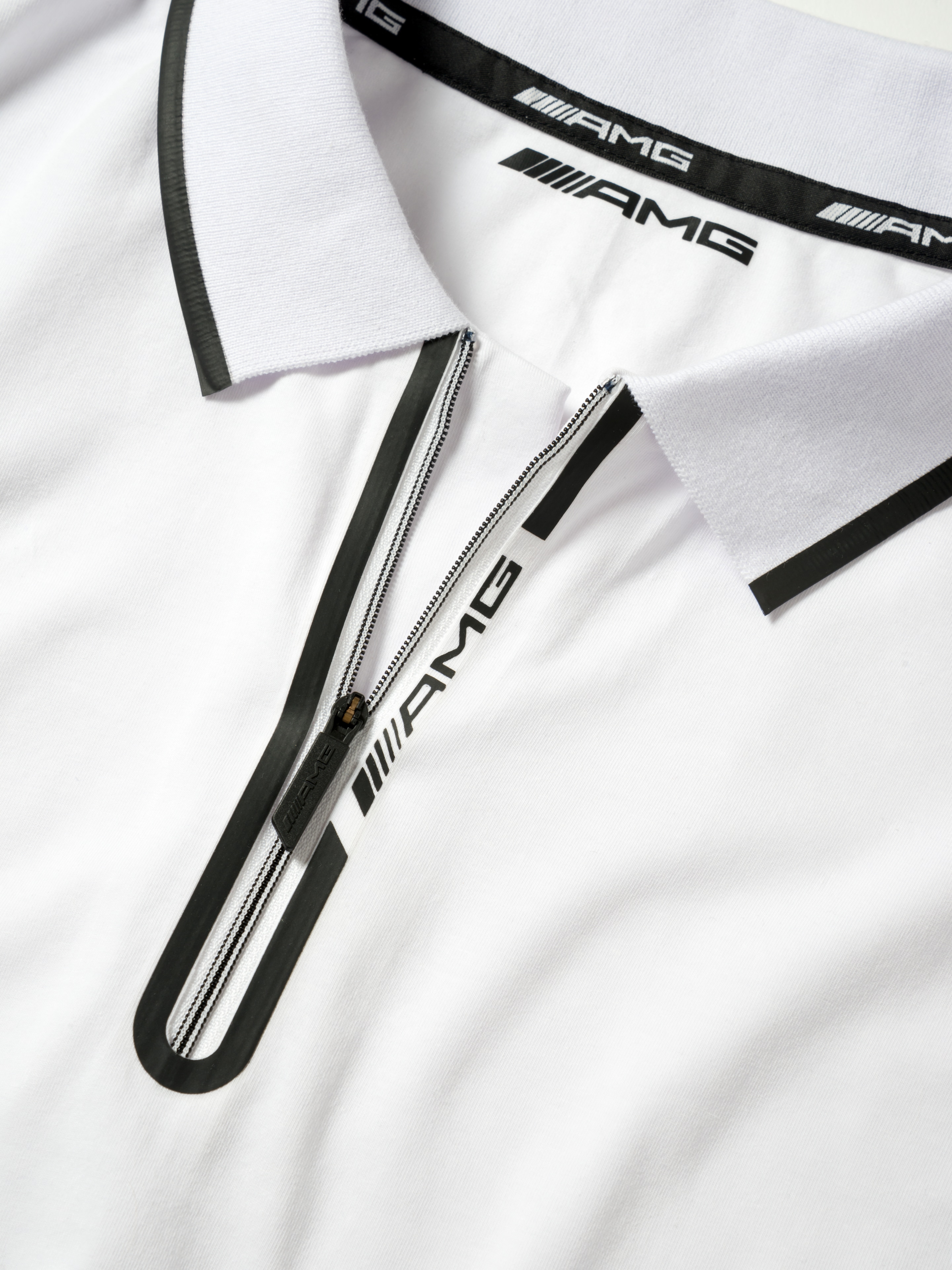 AMG men's polo shirt, white/black, Mercedes-AMG Collection 2019
