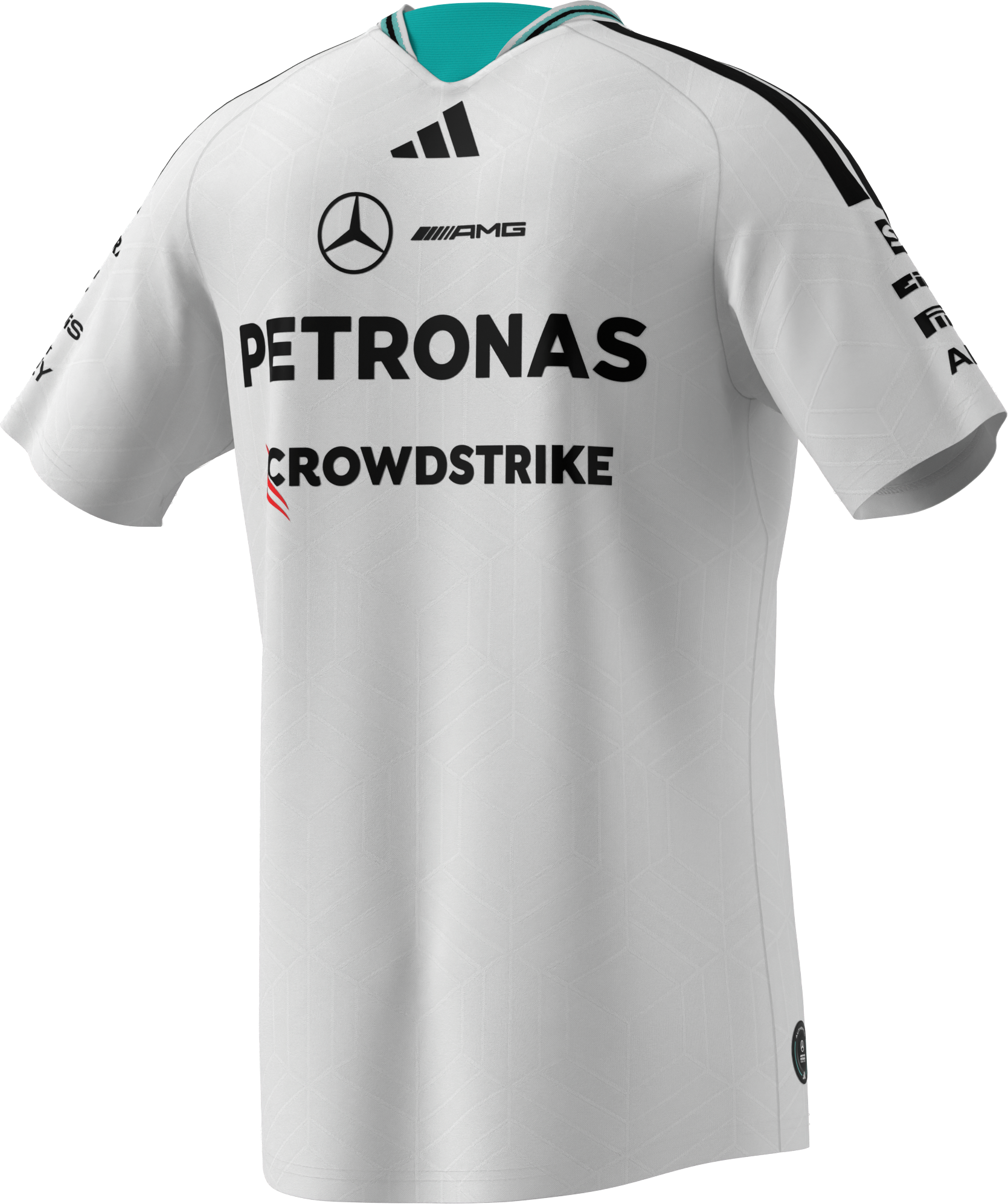 Men's T-shirt, Driver, authentic, Mercedes-AMG F1 - white, L