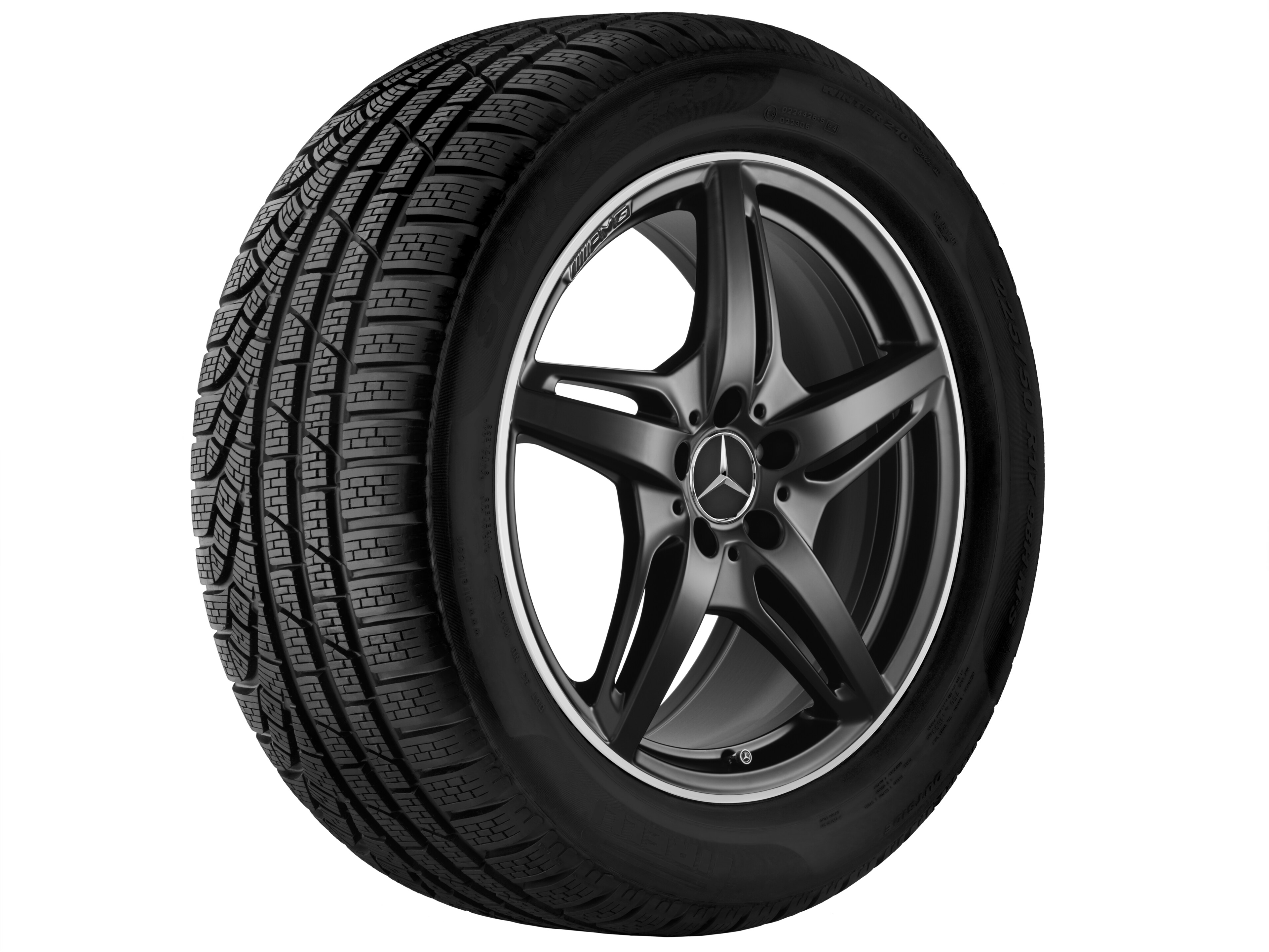 AMG 5-spoke wheel, 50.8 cm (20-inch), High-sheen rim flange - 11 J x 20 ET 68, matt black