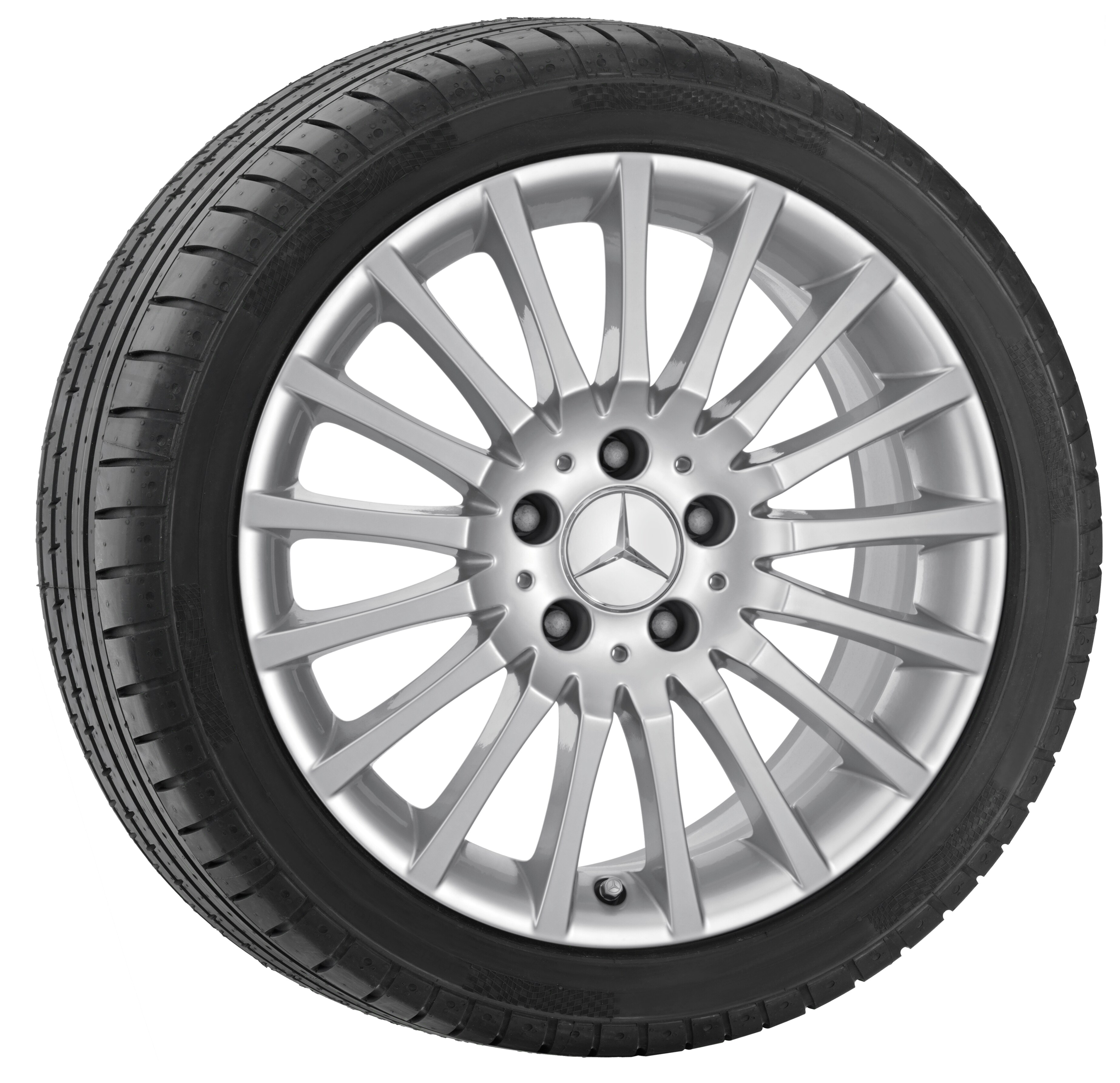 17-spoke wheel, 43.2 cm (17-inch) - 8,5 J x 17 ET 58, titanium silver