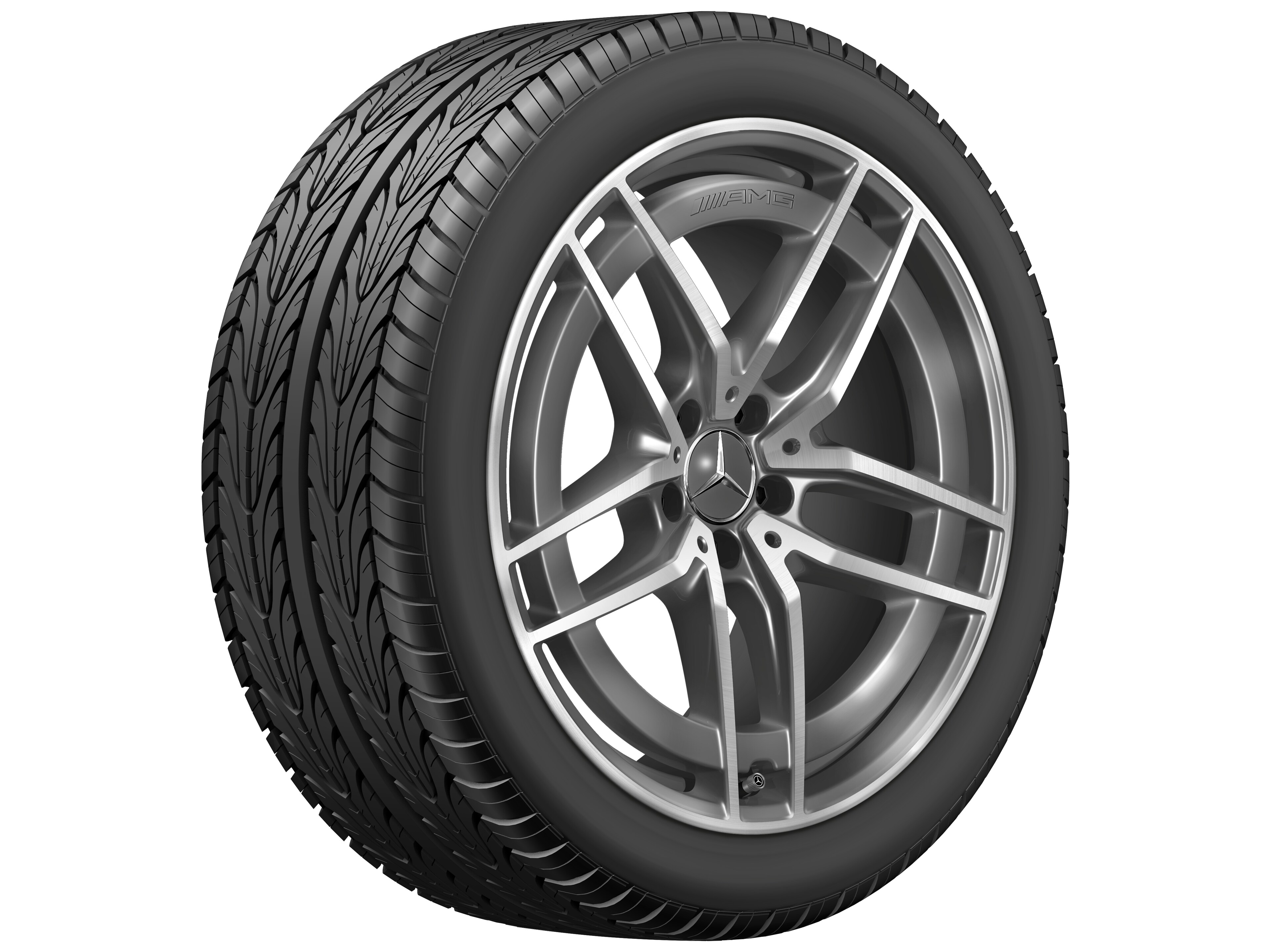 AMG 5-twin-spoke wheel, 50.8 cm (20-inch) - 11 J x 20 ET 56, tantalite grey, high-sheen