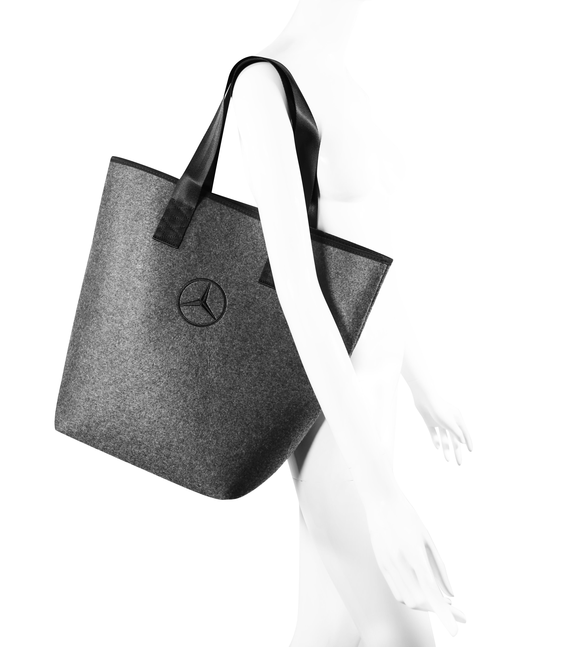 Shopping bag - grey / black, Polyester