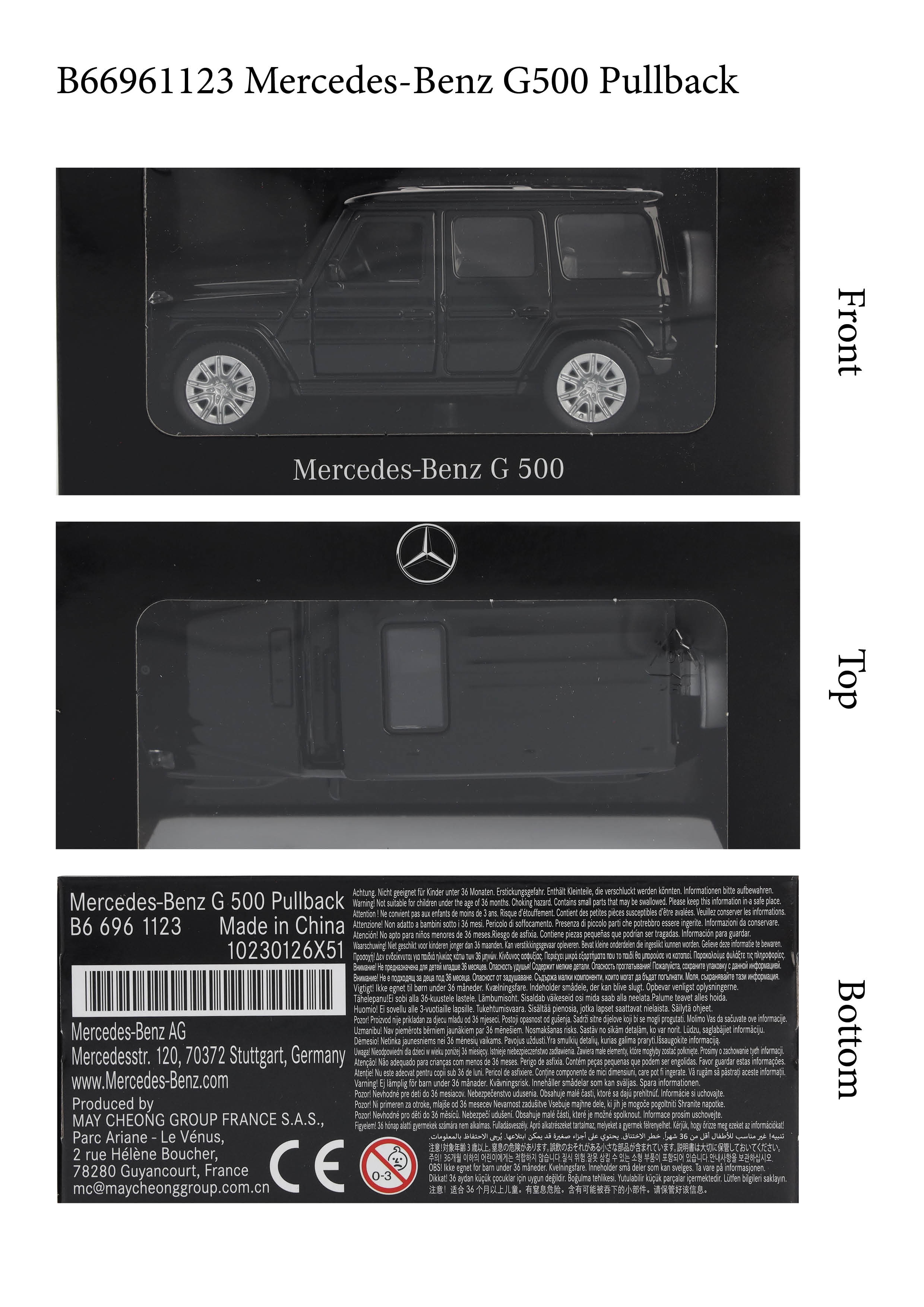 G-Class, Cross-Country Vehicle, W465, Pullback - obsidian black, Heinrich Bauer, 1:43