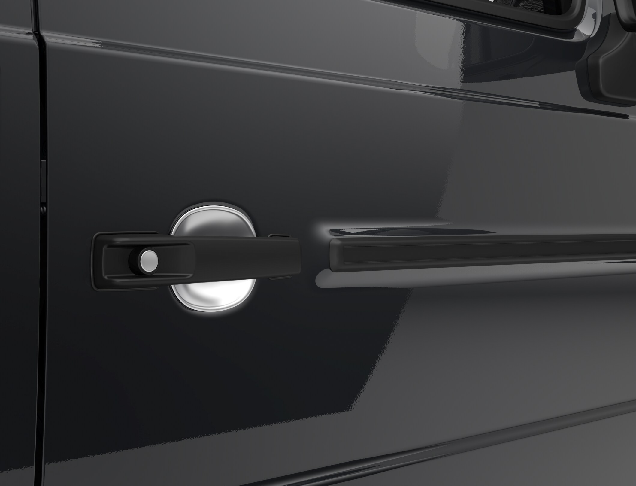 Door handle recesses - silver shadow