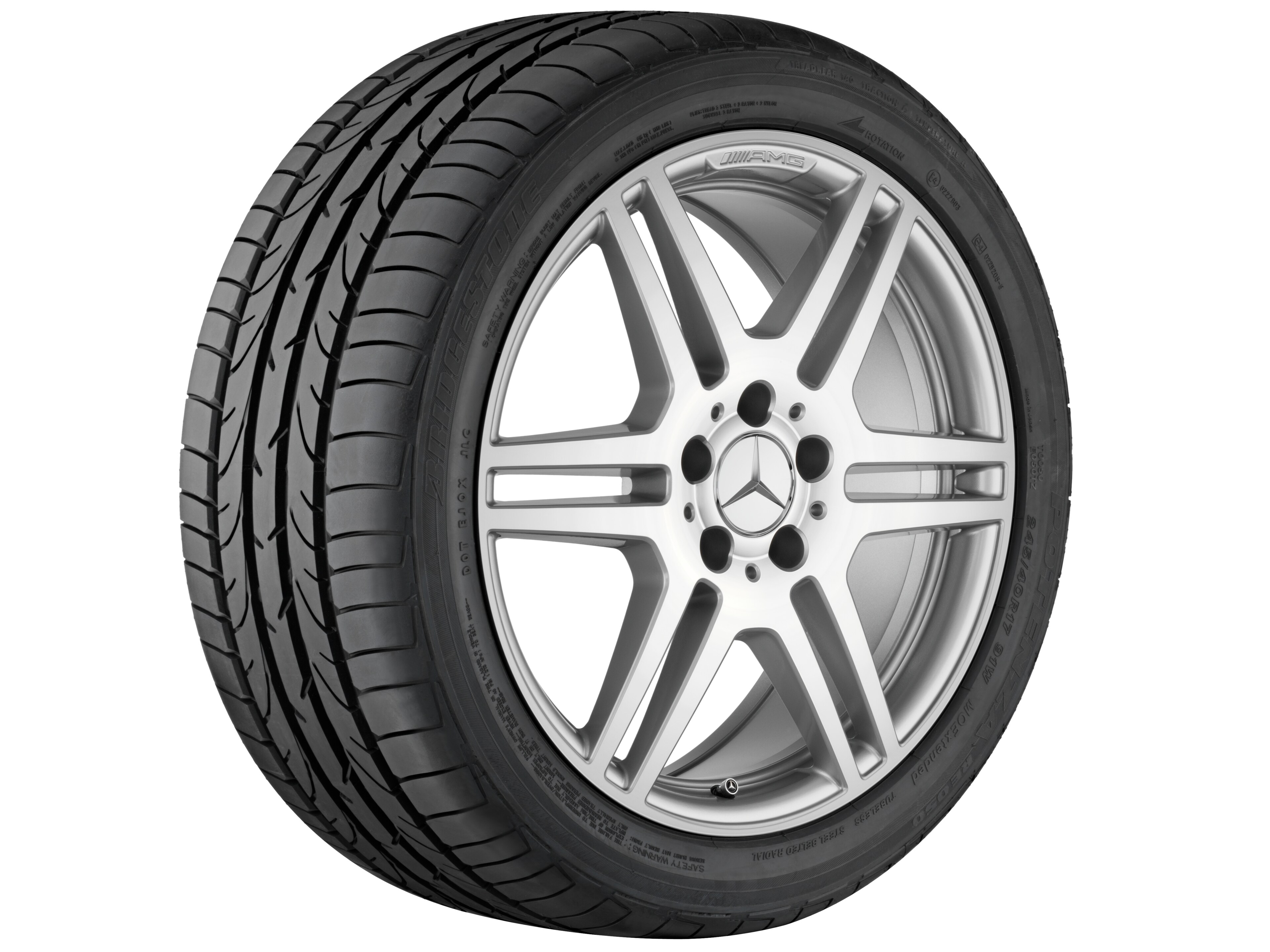 AMG 6-twin-spoke wheel, 45.7 cm (18-inch) - 8,5 J x 18 ET 48, silver-coloured, high-sheen