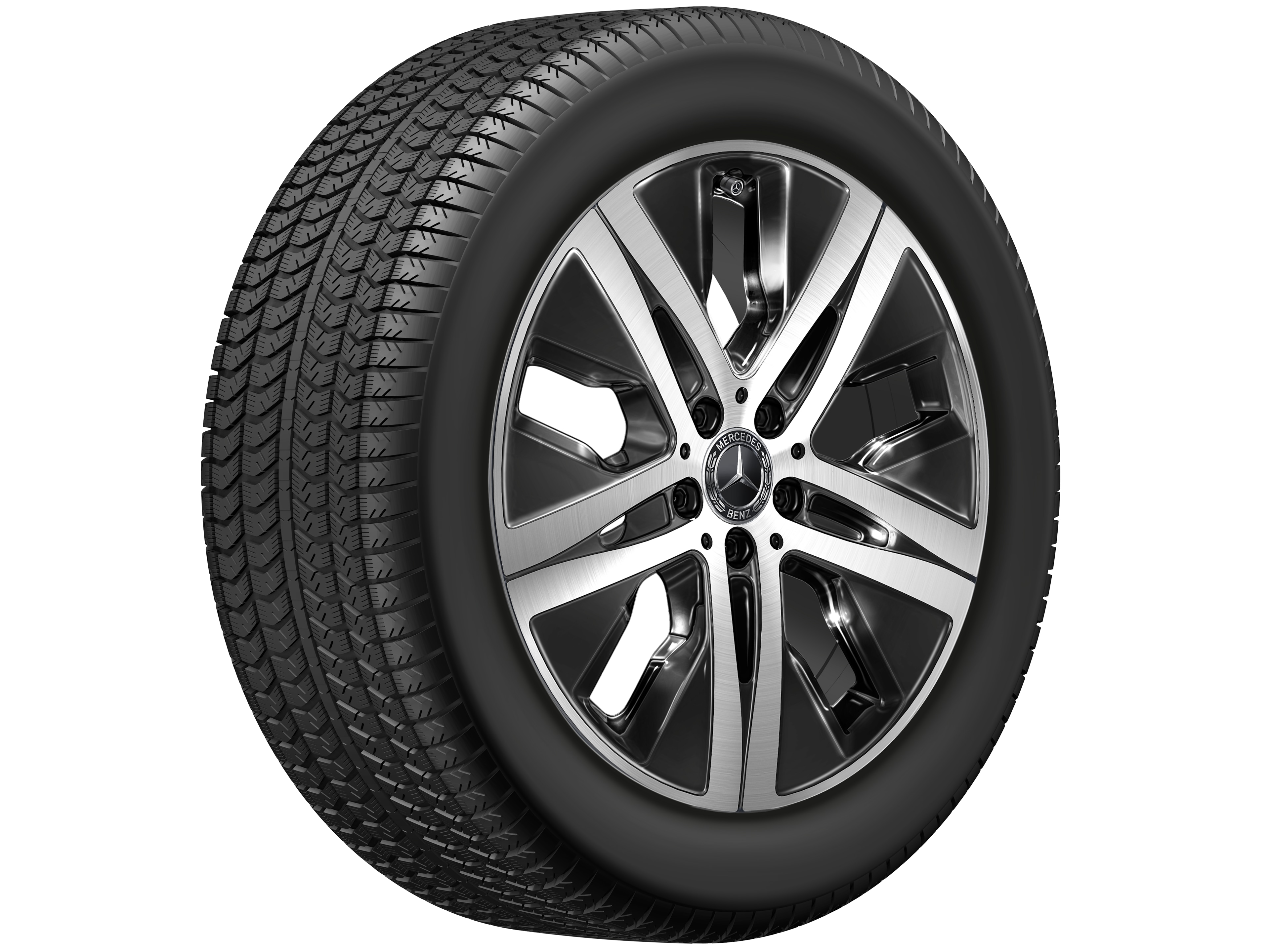 5-hole wheel, Aero, 48.3 cm (19-inch), High-sheen finish - 8 J x 19 ET 61, black, high-sheen