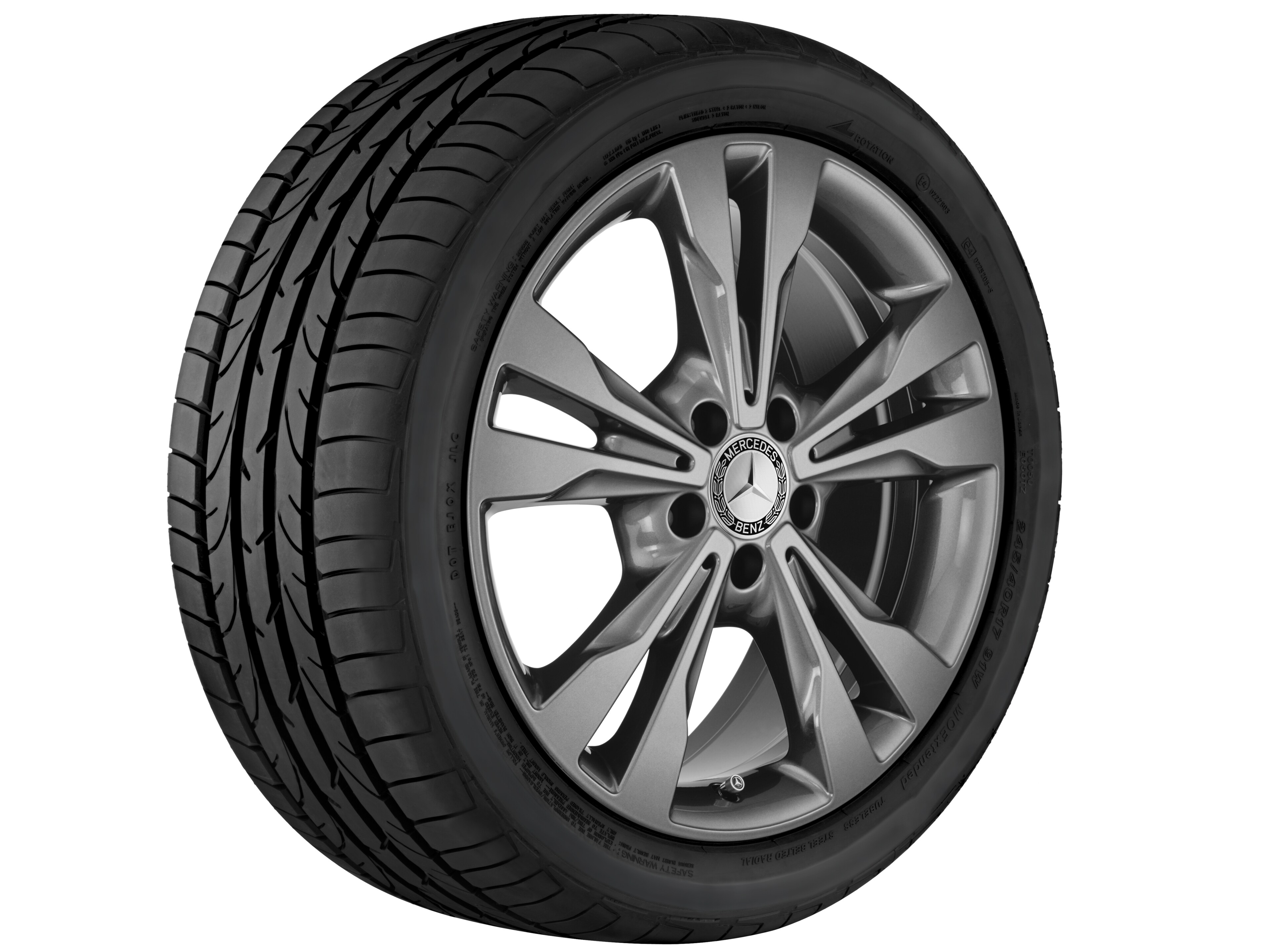 5-twin-spoke wheel, 45.7 cm (18-inch) - 7,5 J x 18 ET 52, tremolite metallic, painted