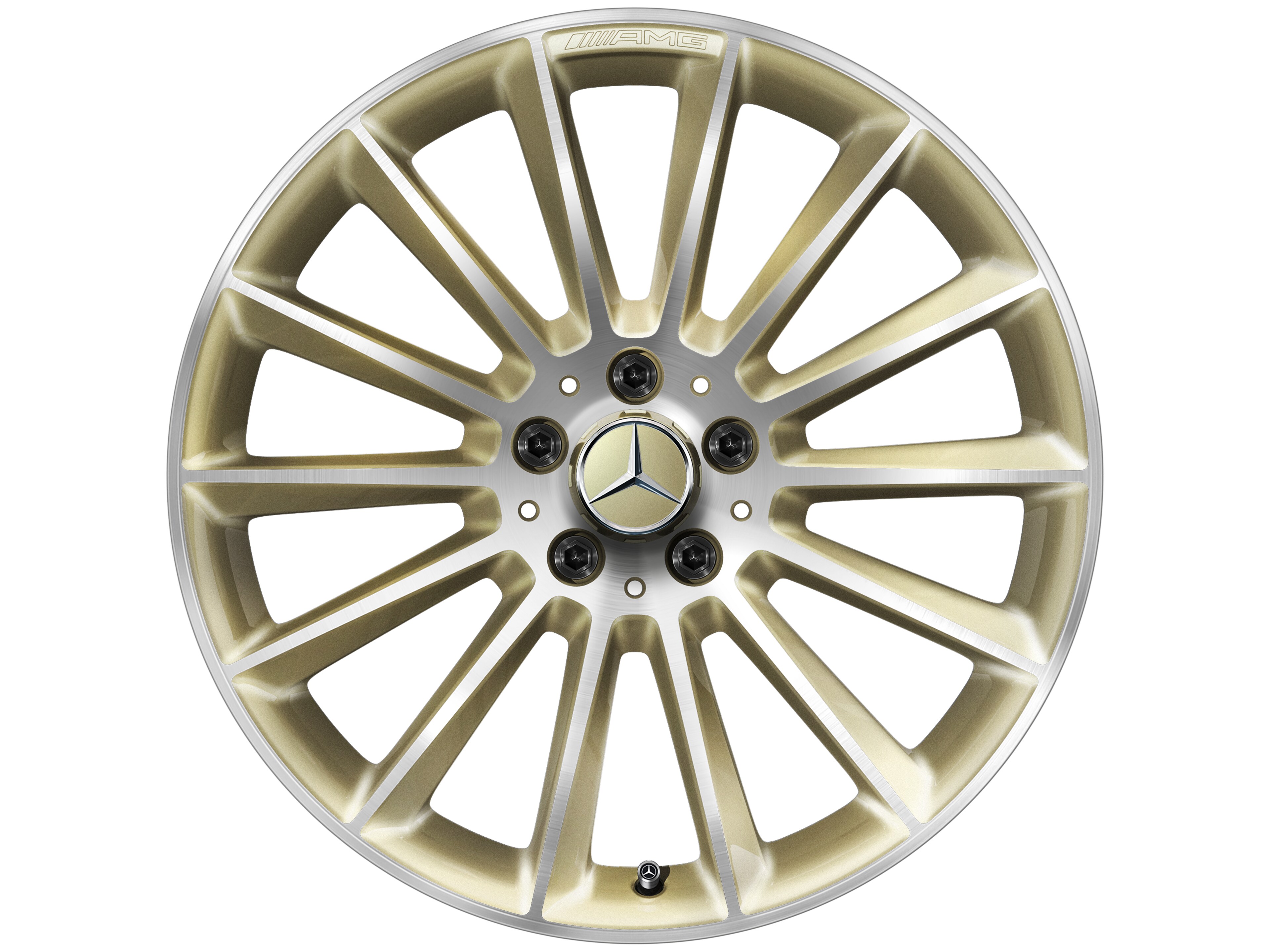 AMG multi-spoke wheel, 48.3 cm (19-inch) - 8 J x 19 ET 40, gold-coloured, high-sheen