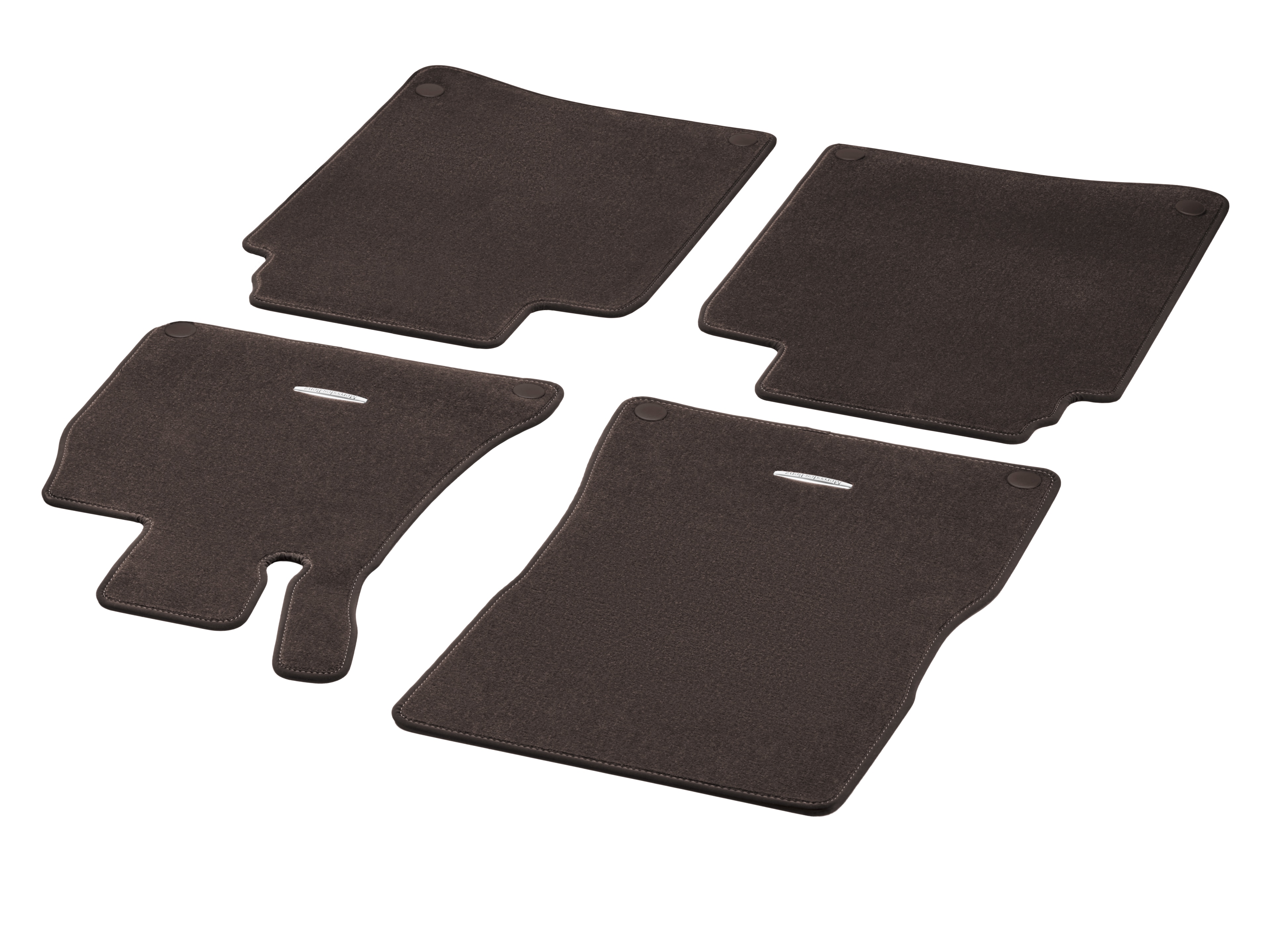 Velour floor mats CLASSIC, Set, Set of 4 - RHD, espresso brown