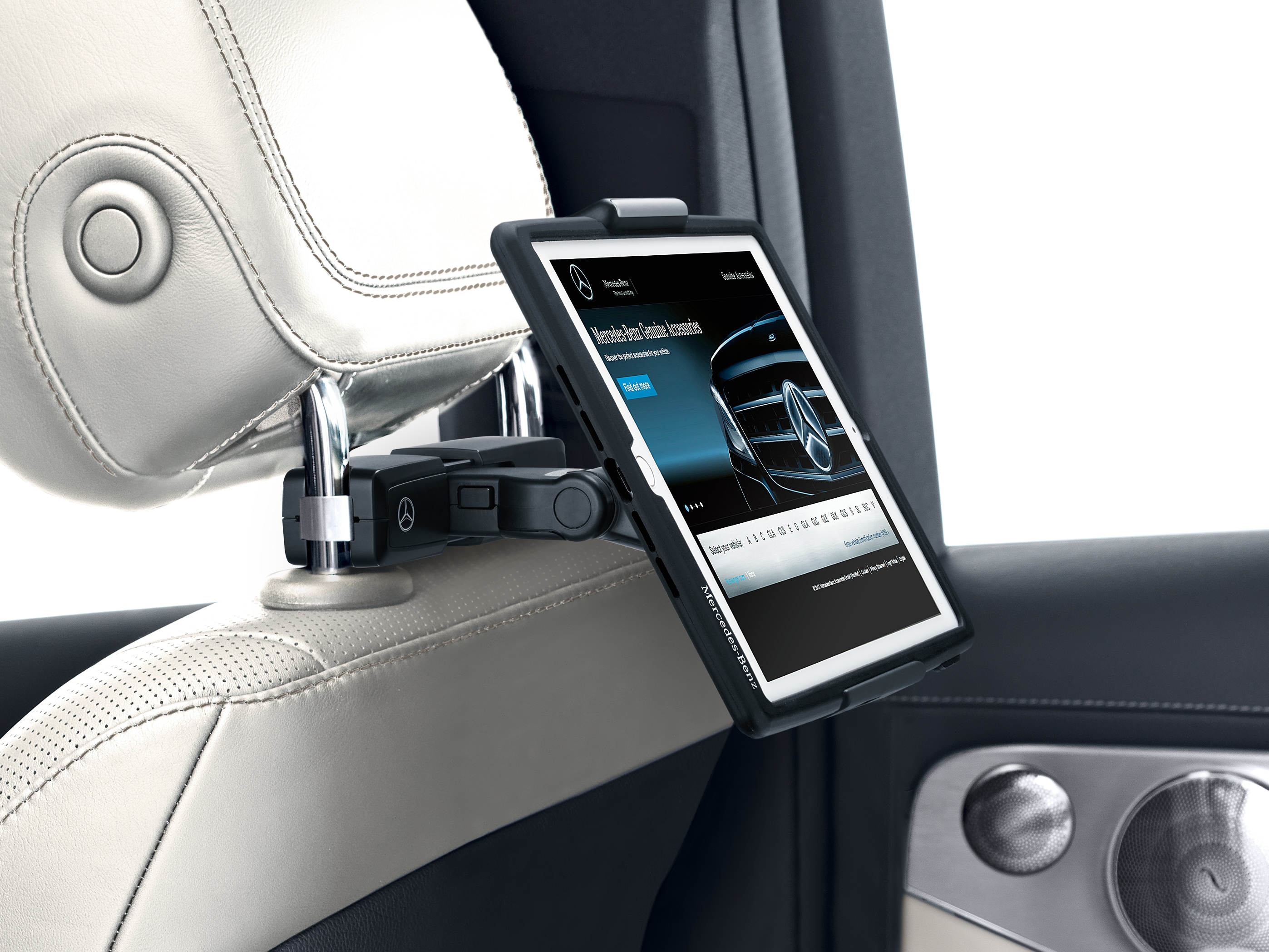 Holder for tablet PC (head restraint), Style & Travel Equipment - black