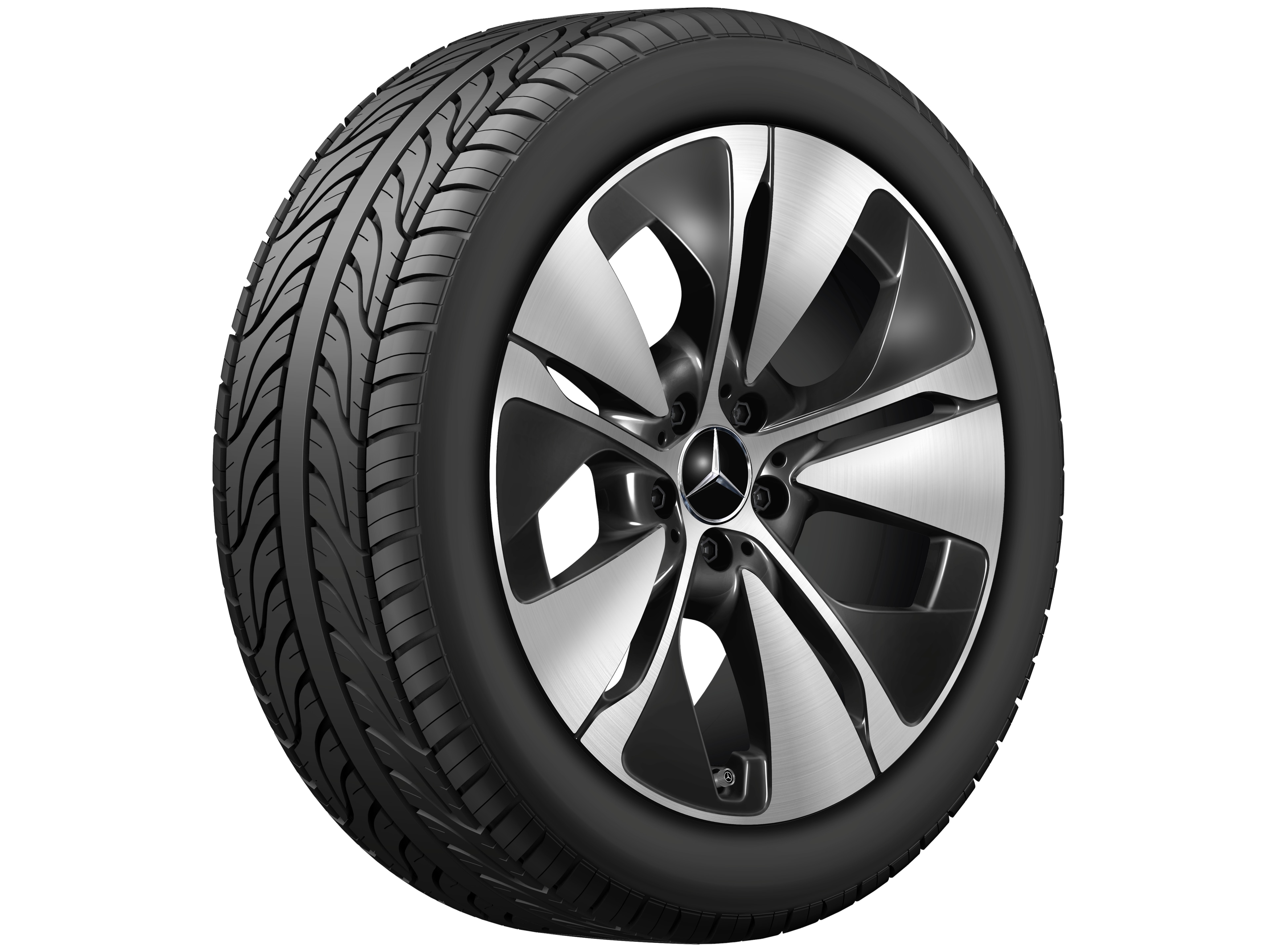 5-spoke wheel, Aero, 48.3 cm (19-inch) - 8,5 J x 19 ET 35,5, black, high-sheen