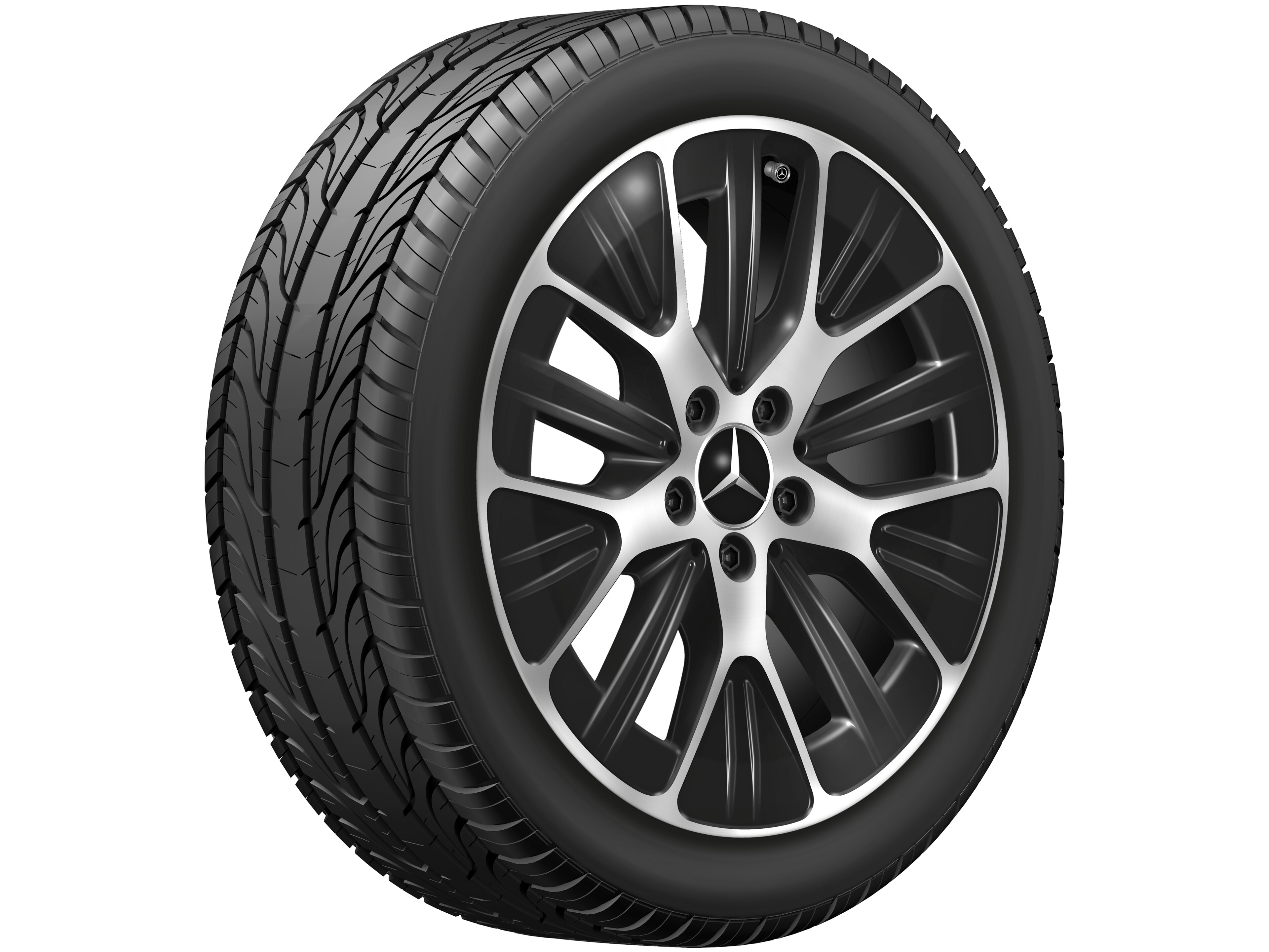 Y-spoke wheel, Aero, 45.7 cm (18-inch) - 7,5 J x 18 ET 48,4, black, high-sheen