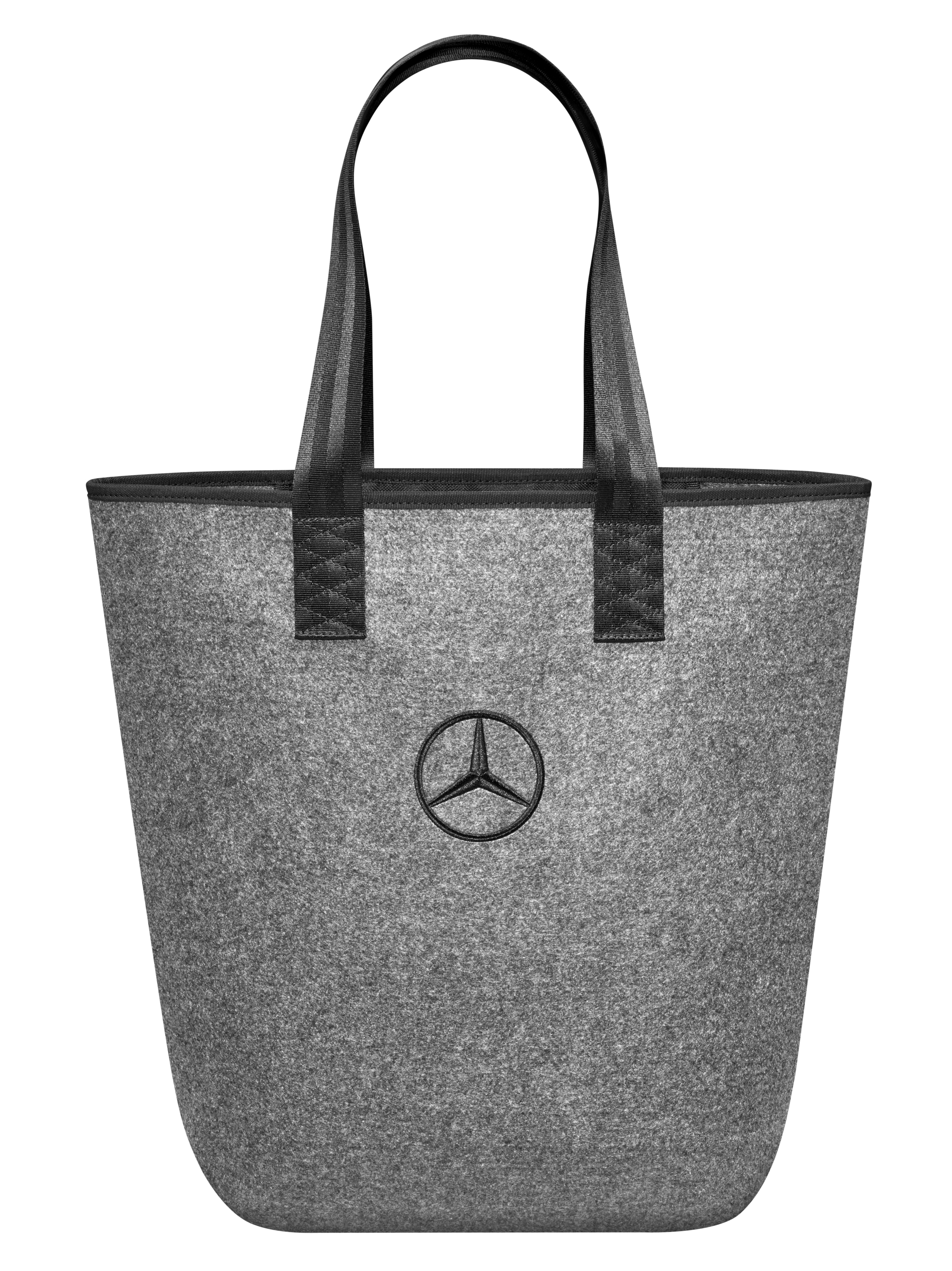 Einkaufstasche - grau / schwarz, Polyester