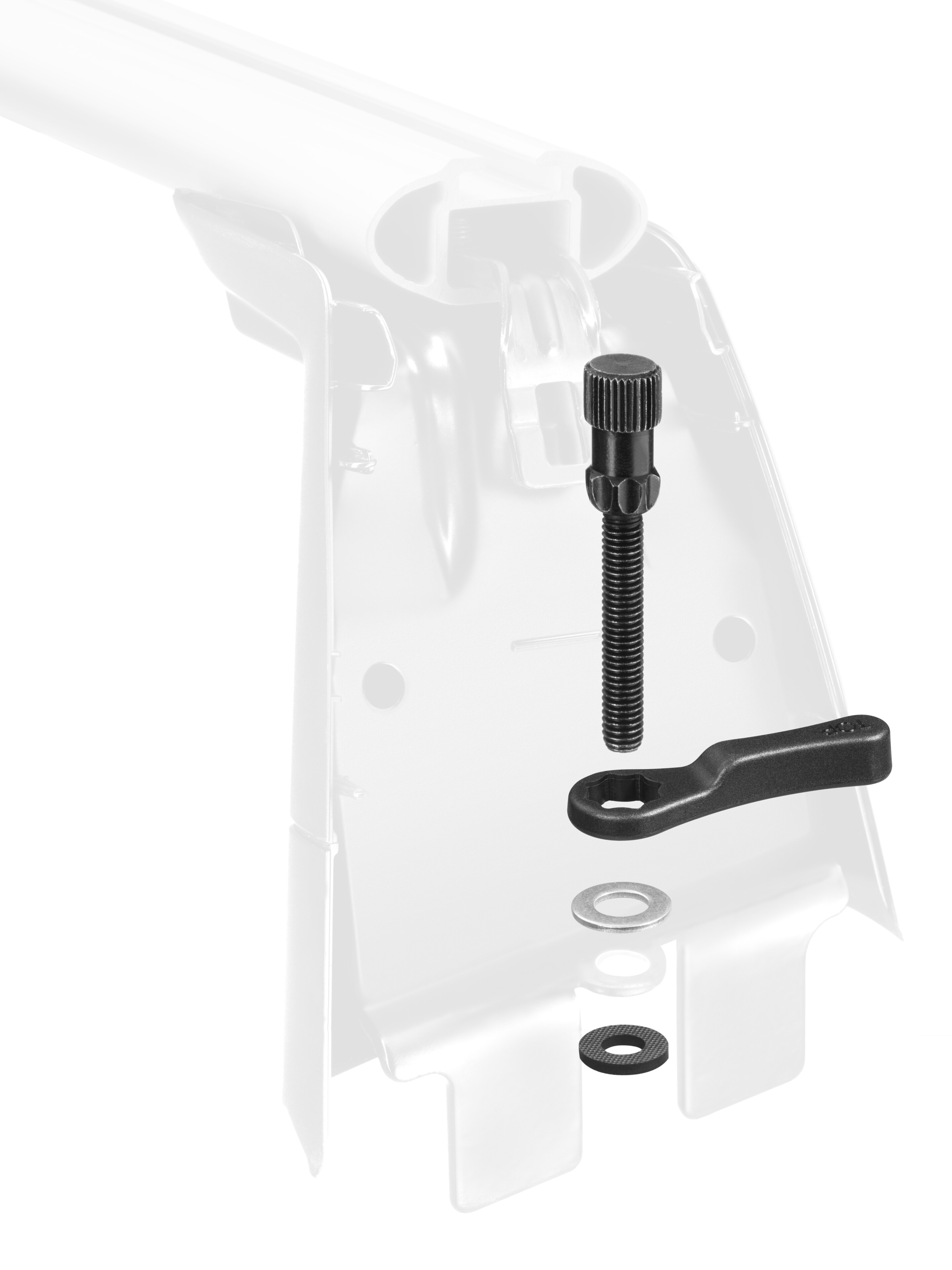 Basic carrier attachment fixtures, Alustyle/New Alustyle - Steel / Plastic, black / silver-coloured