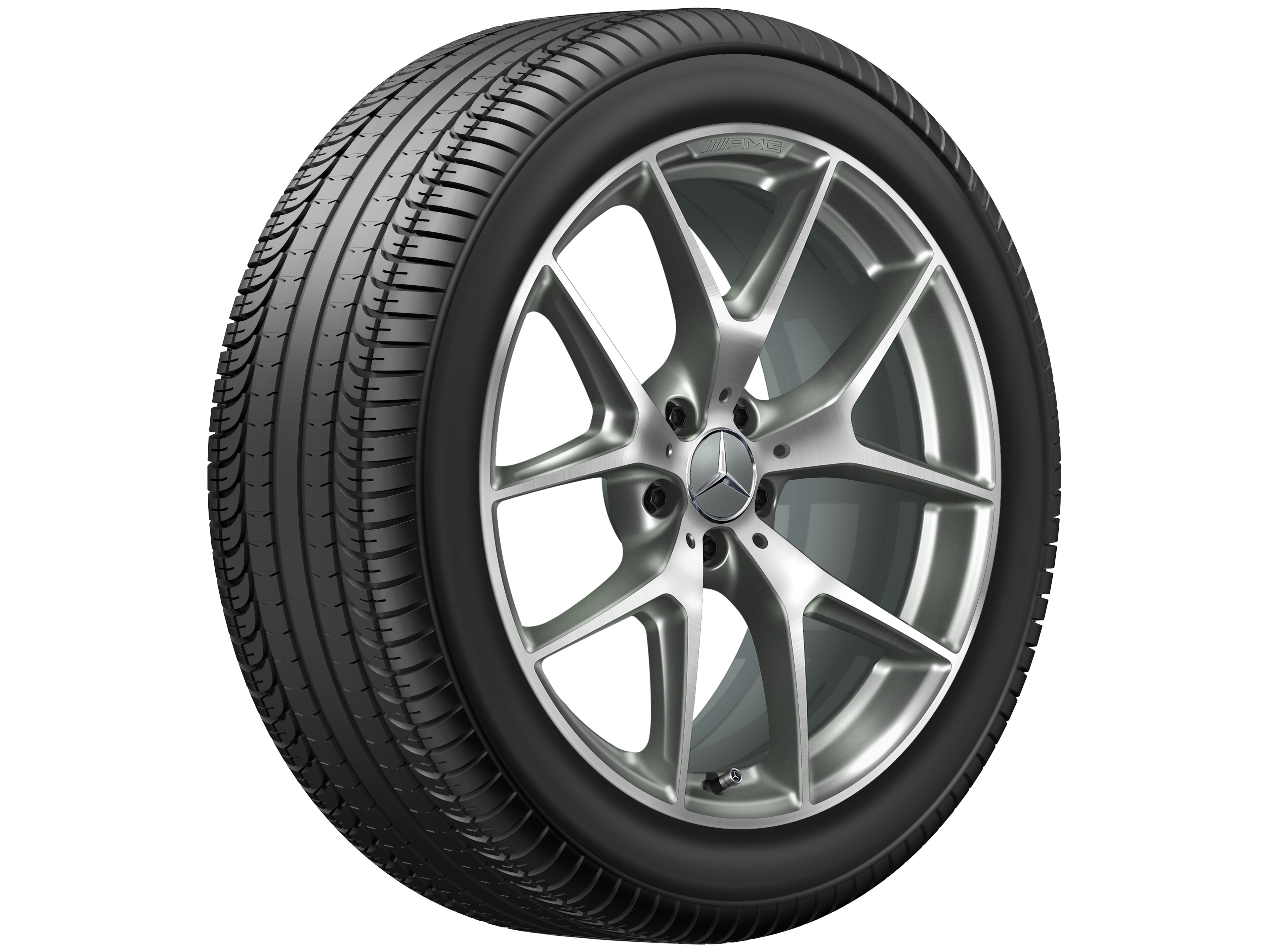 AMG cross-spoke wheel, 50.8 cm (20-inch) - 8,5 J x 20 ET 40, titanium grey, high-sheen