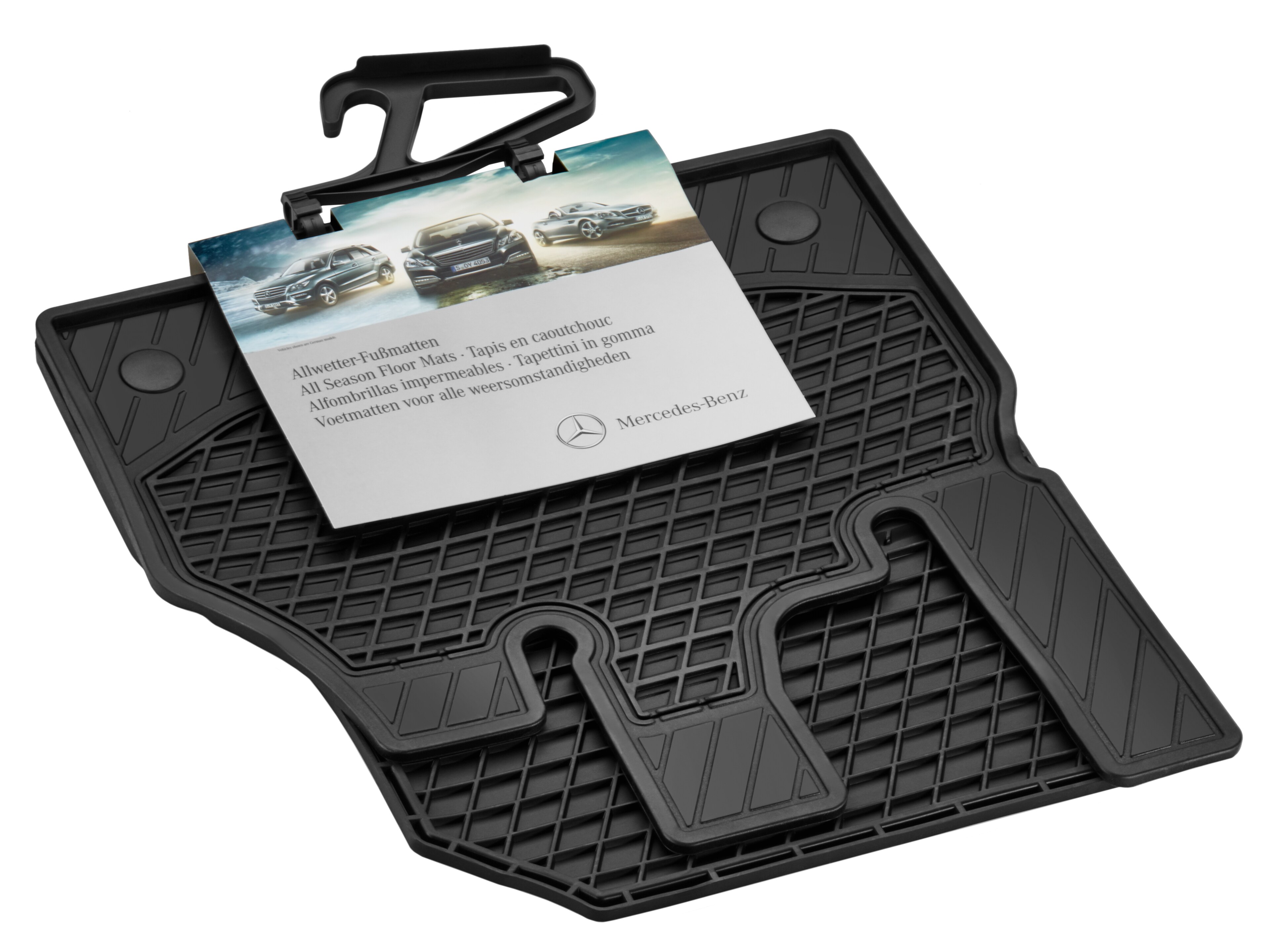 All-season floor mats Driver & front passenger's mat, Set of 2 - RHD, black