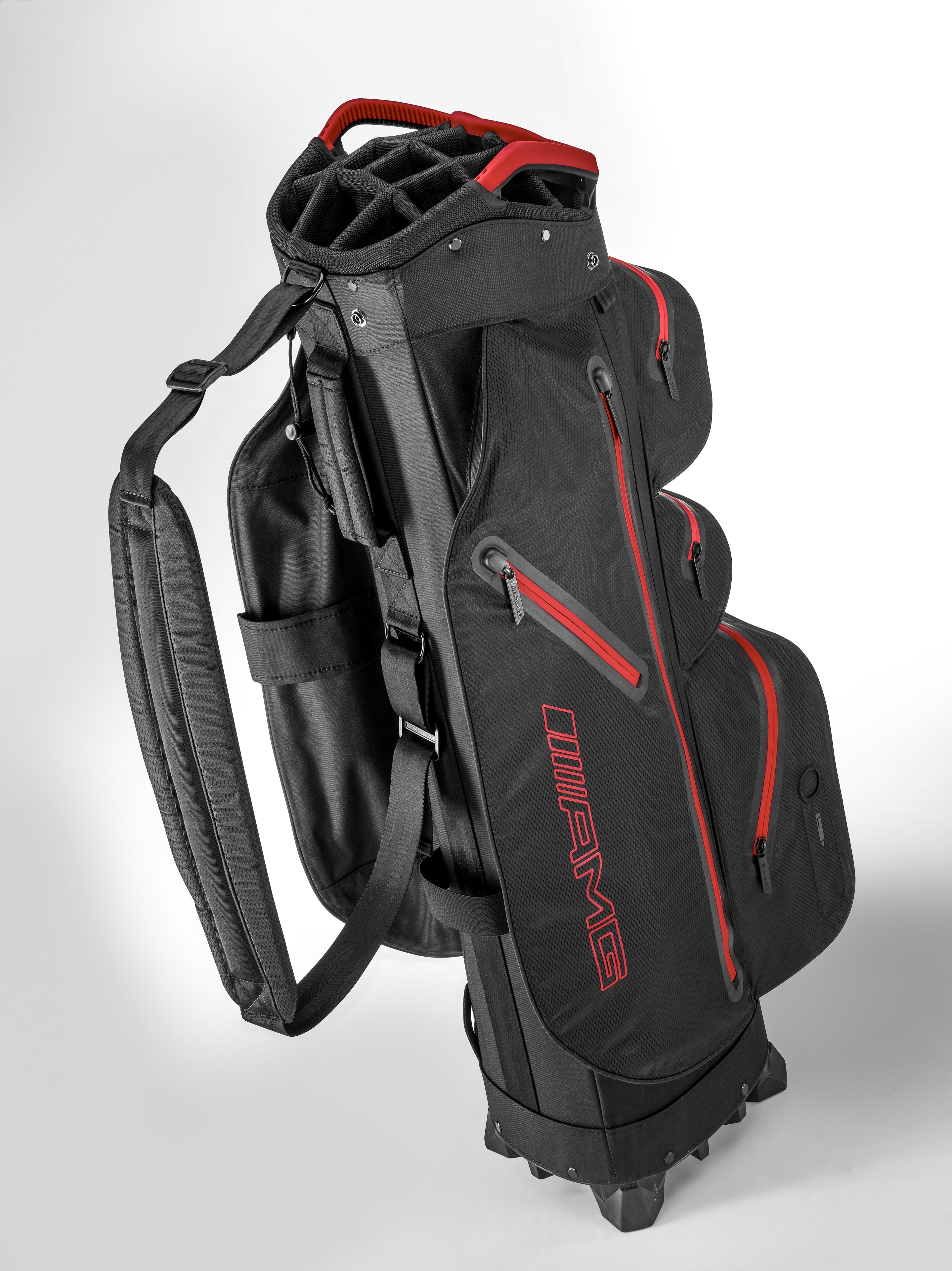 AMG golf cart bag - black / red, Polyamide