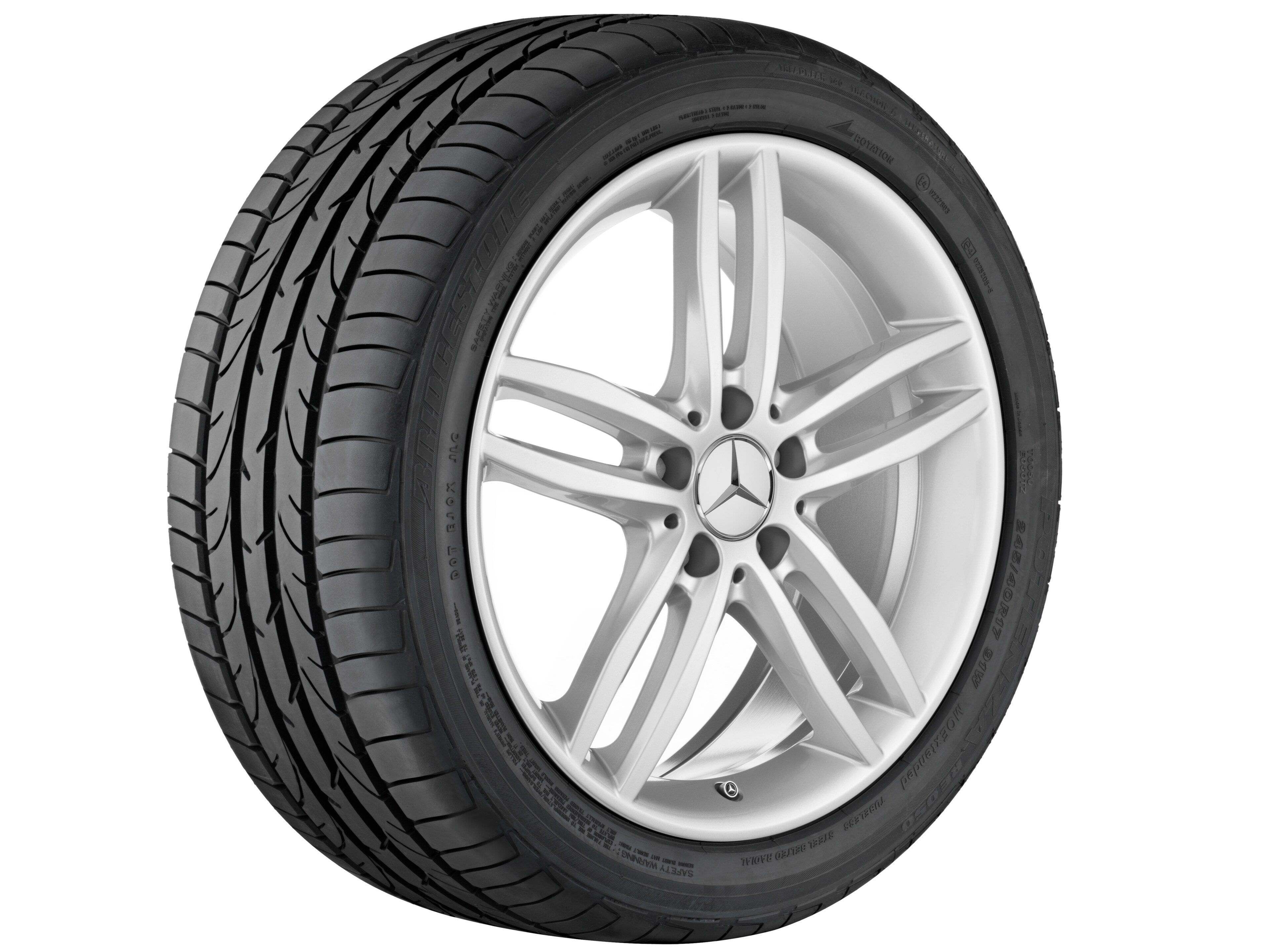 5-twin-spoke wheel, 45.7 cm (18-inch) - 8,5 J x 18 ET 36, vanadium silver, painted