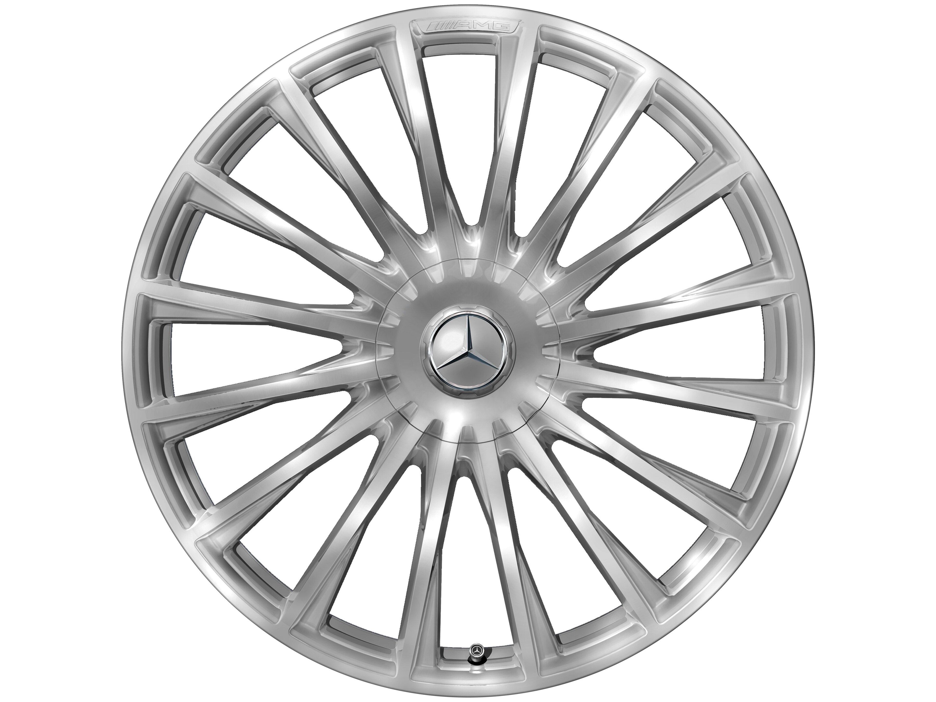 AMG multi-spoke forged wheel, 53.3 cm (21-inch) - 10,5 J x 21 ET 50, silver-coloured, high-gloss polished